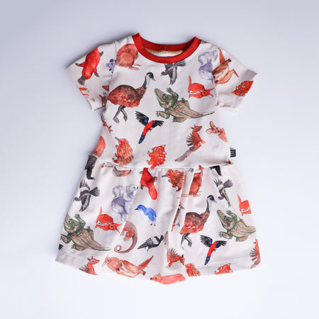 Australian animals organic cotton dress 2026-27