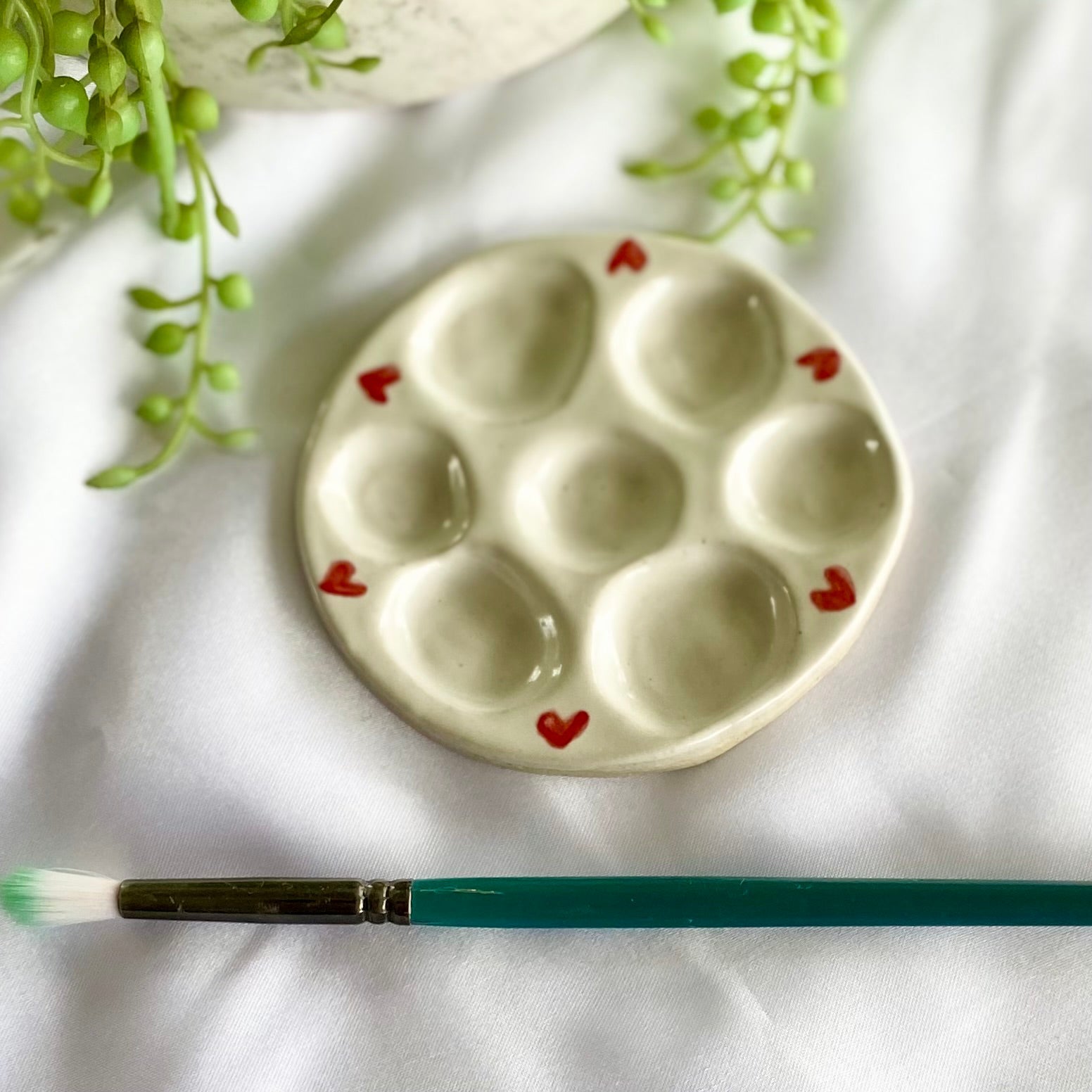 Handmade Ceramic Paint Palette |Handmade Pottery