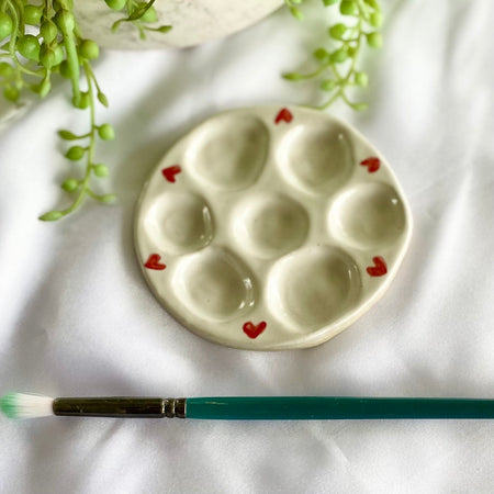 Handmade Ceramic Paint Palette |Handmade Pottery