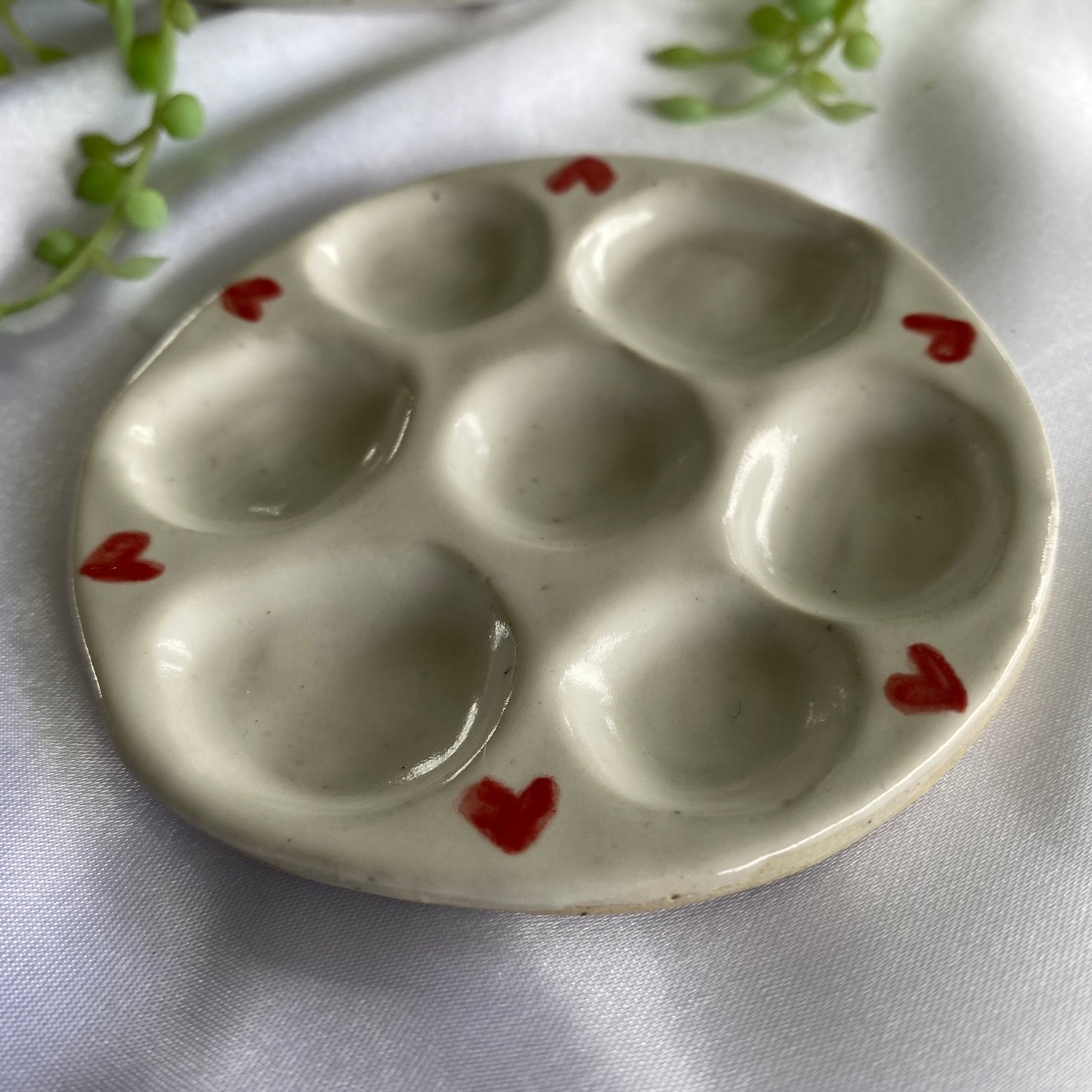 Handmade Ceramic Paint Palette |Handmade Pottery
