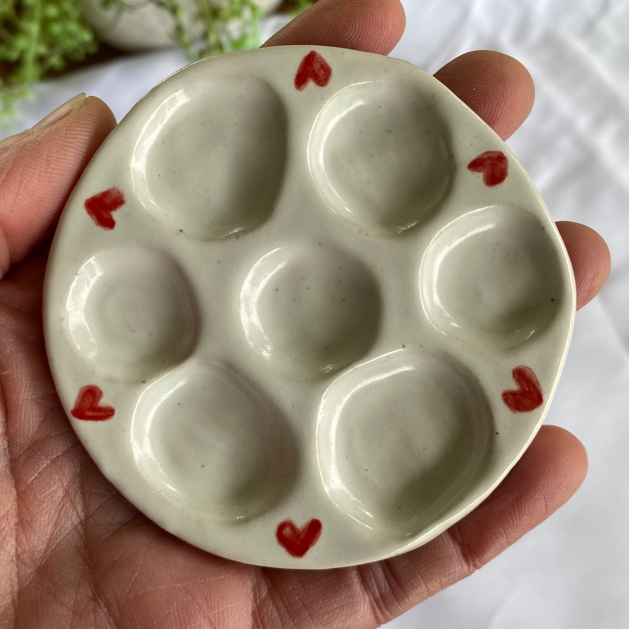 Handmade Ceramic Paint Palette |Handmade Pottery