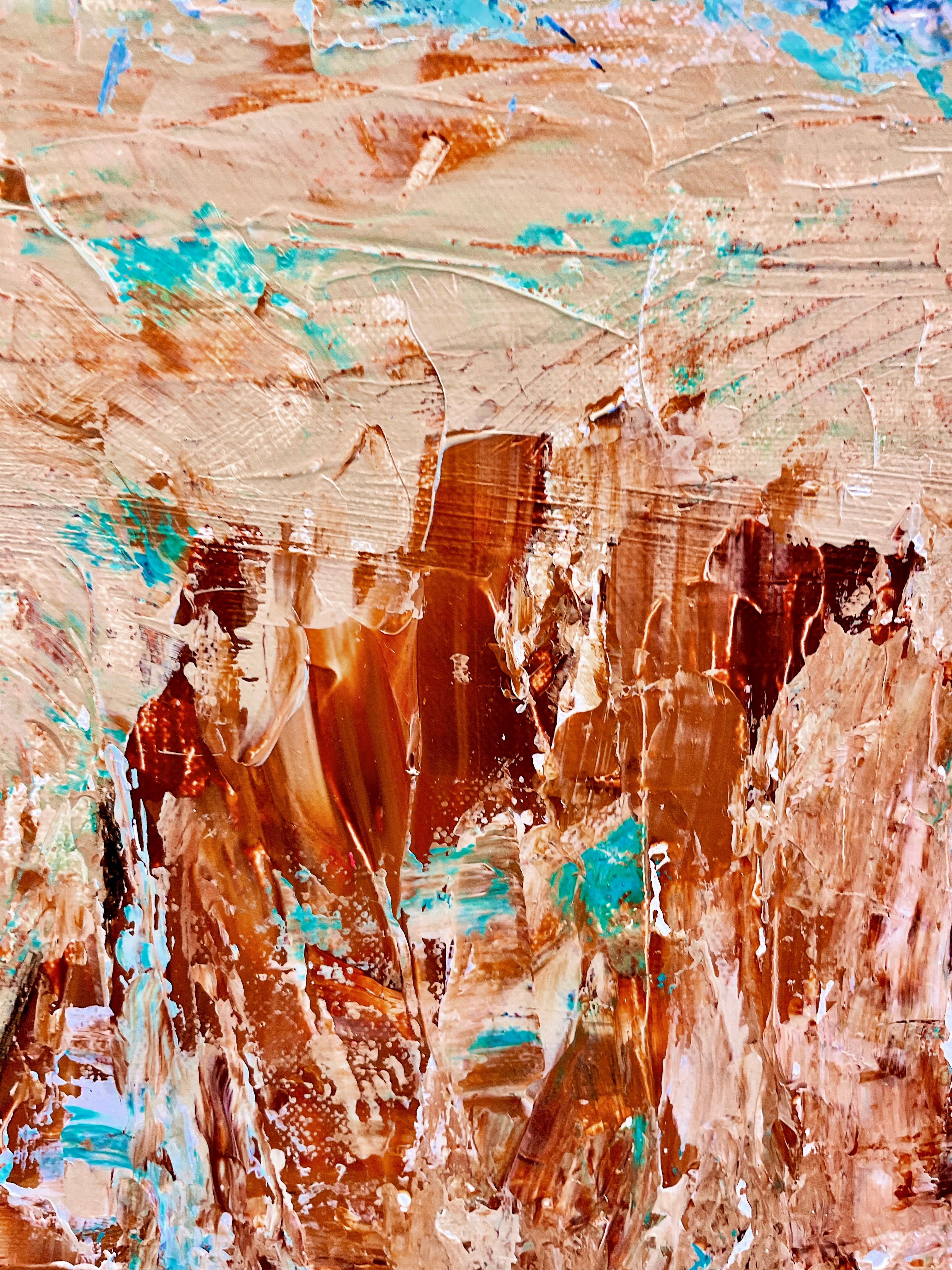 One Summer - Floating Framed stretch canvas - Textured Acrylic