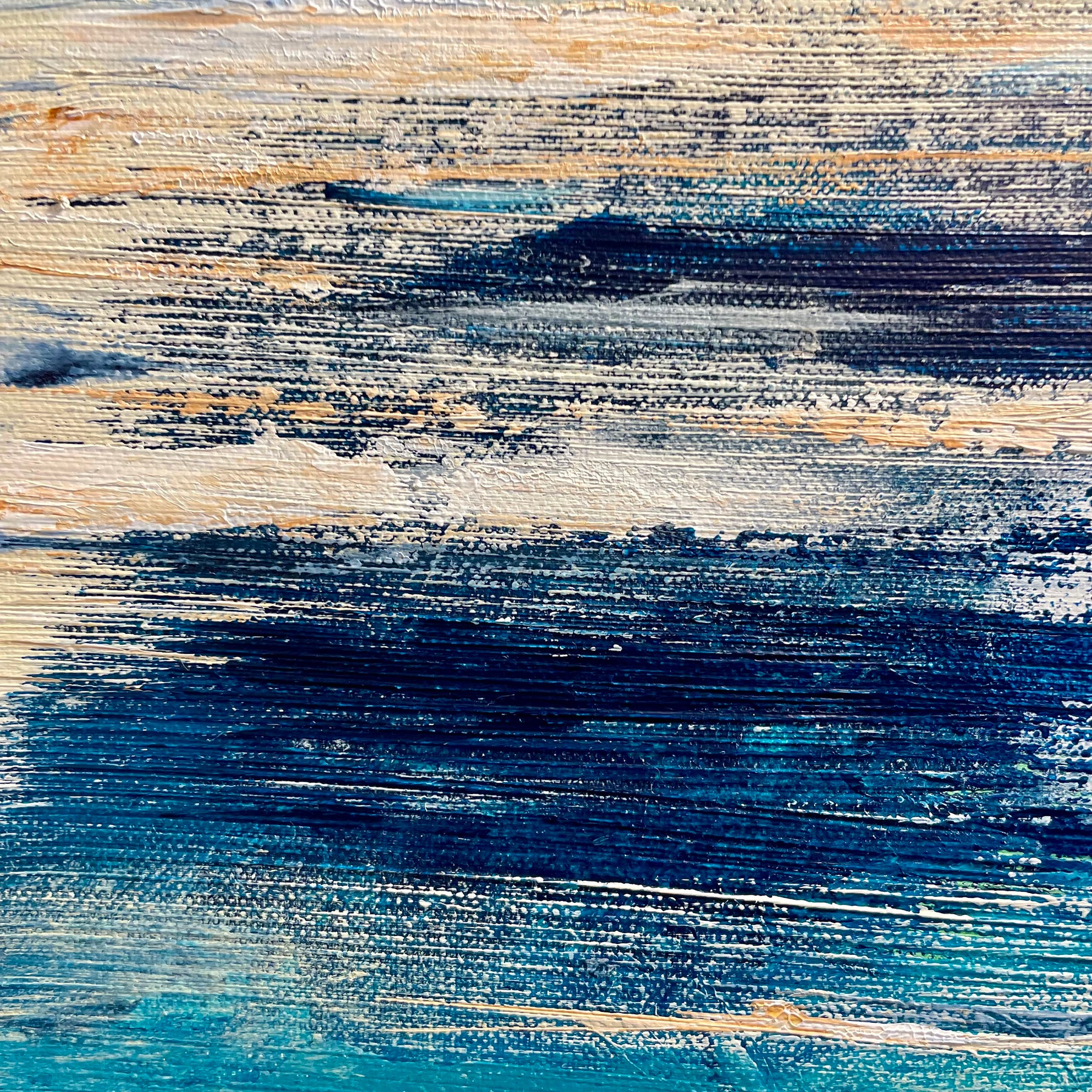 One Summer - Floating Framed stretch canvas - Textured Acrylic