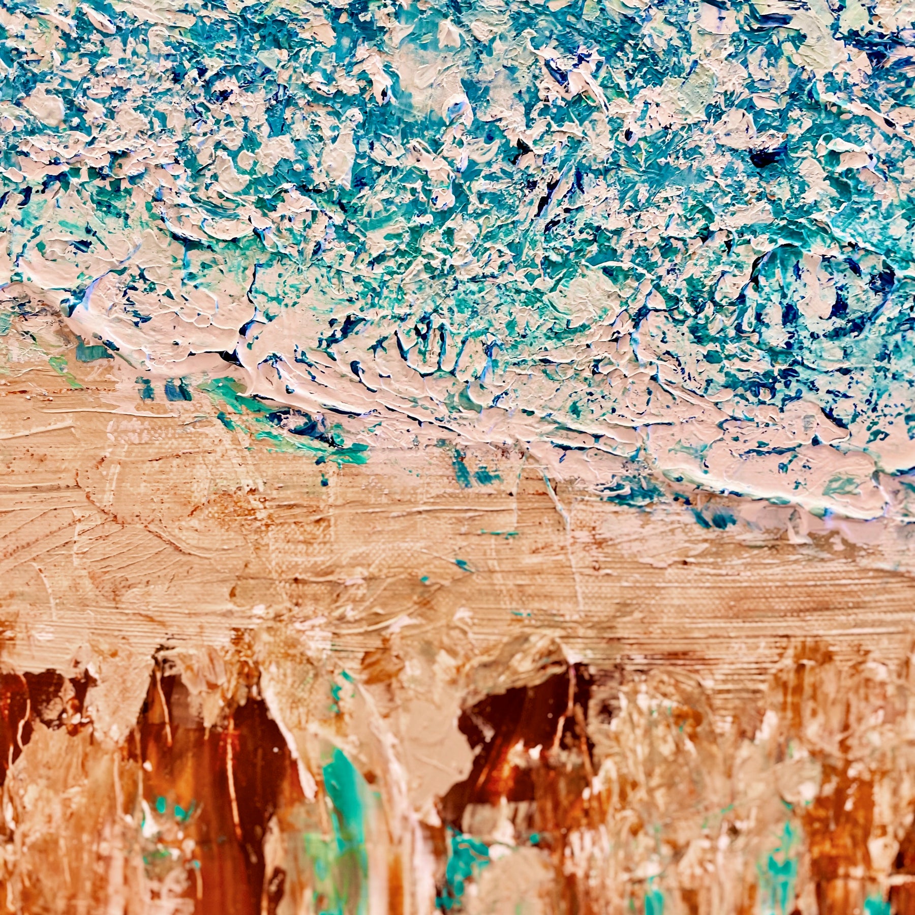 One Summer - Floating Framed stretch canvas - Textured Acrylic