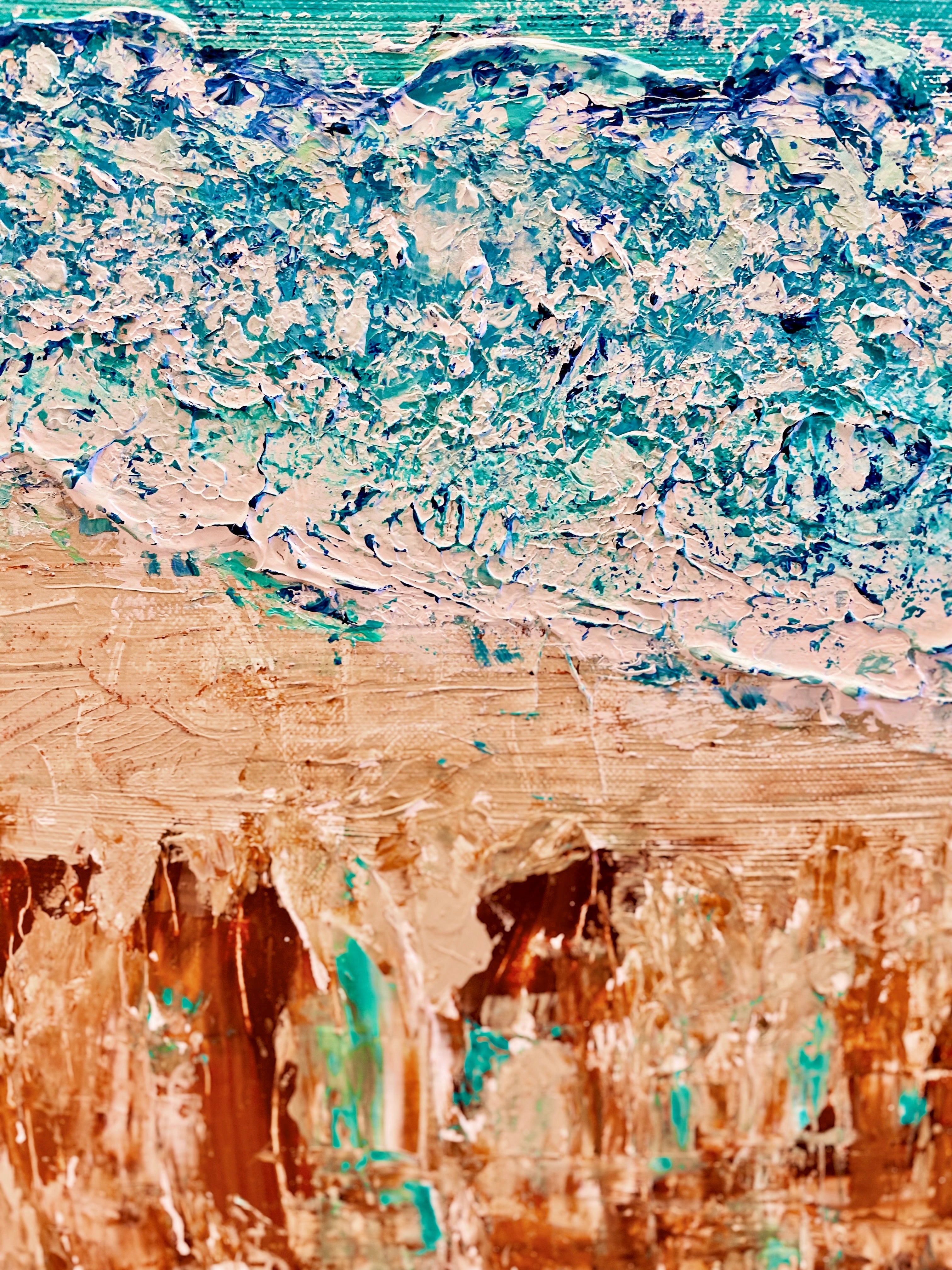 One Summer - Floating Framed stretch canvas - Textured Acrylic