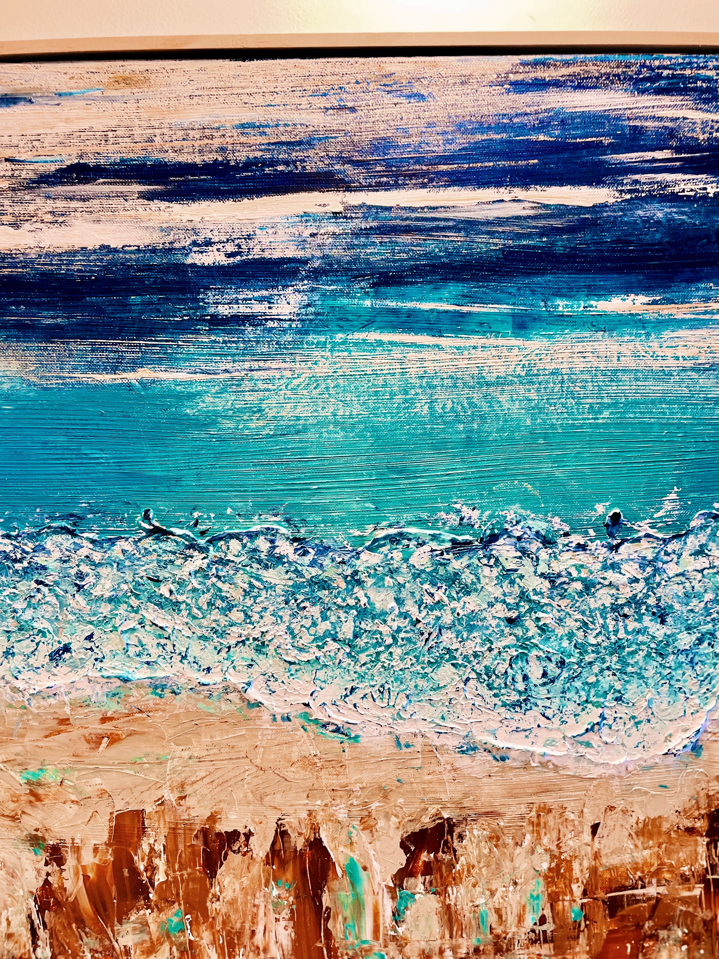 One Summer - Floating Framed stretch canvas - Textured Acrylic