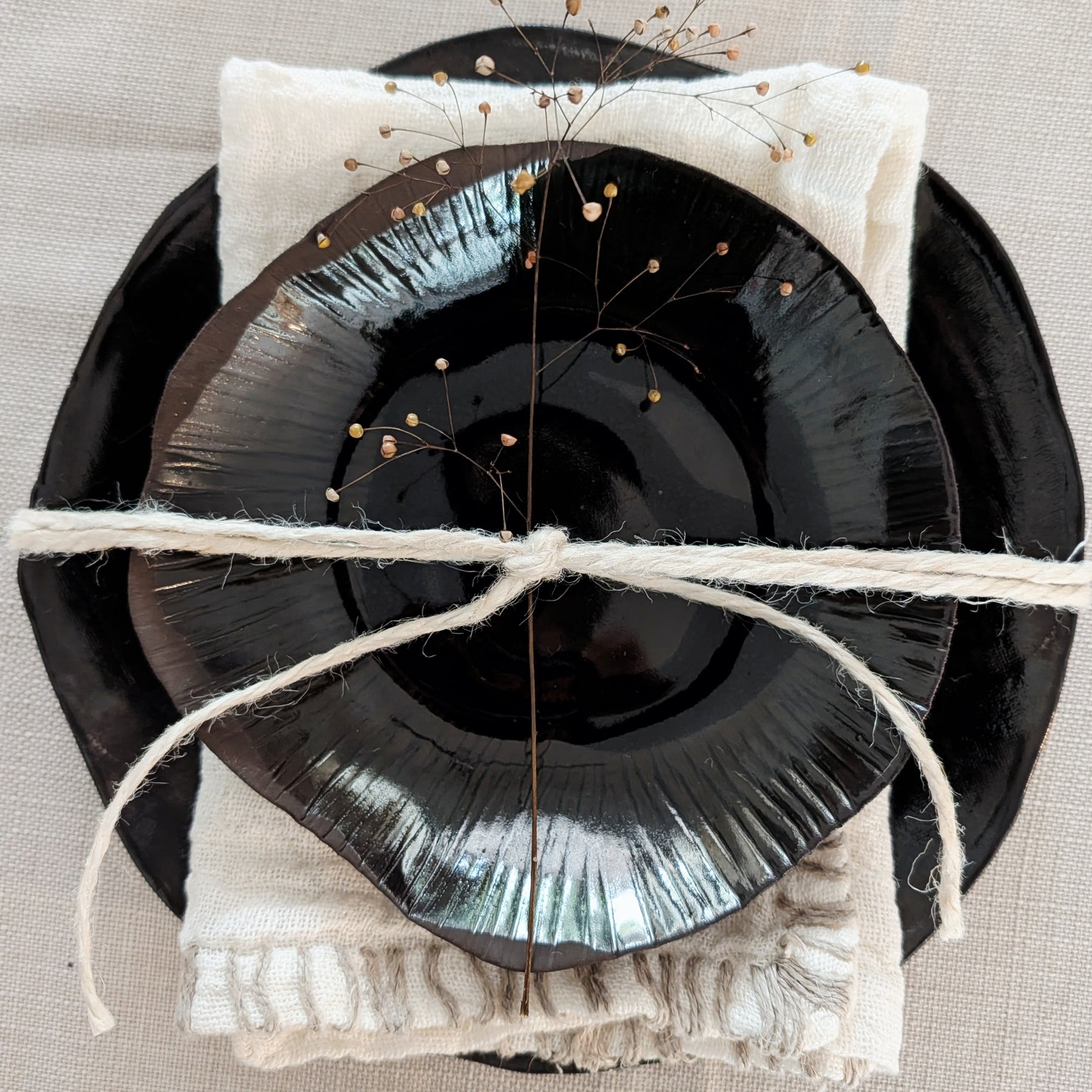 Ceramic Plate + Bowl Gift Set | dark • moody • everyday