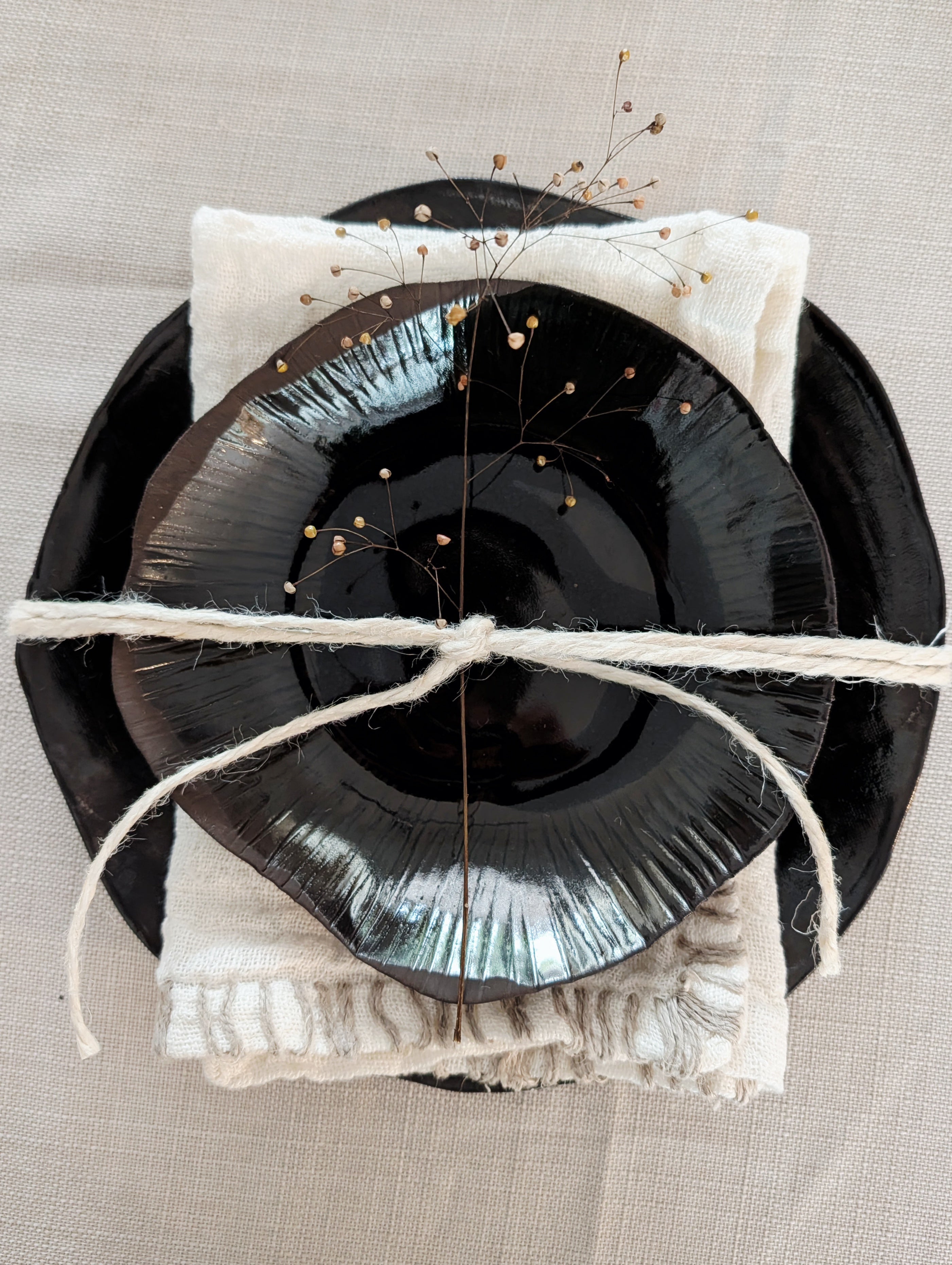 Ceramic Plate + Bowl Gift Set | dark • moody • everyday