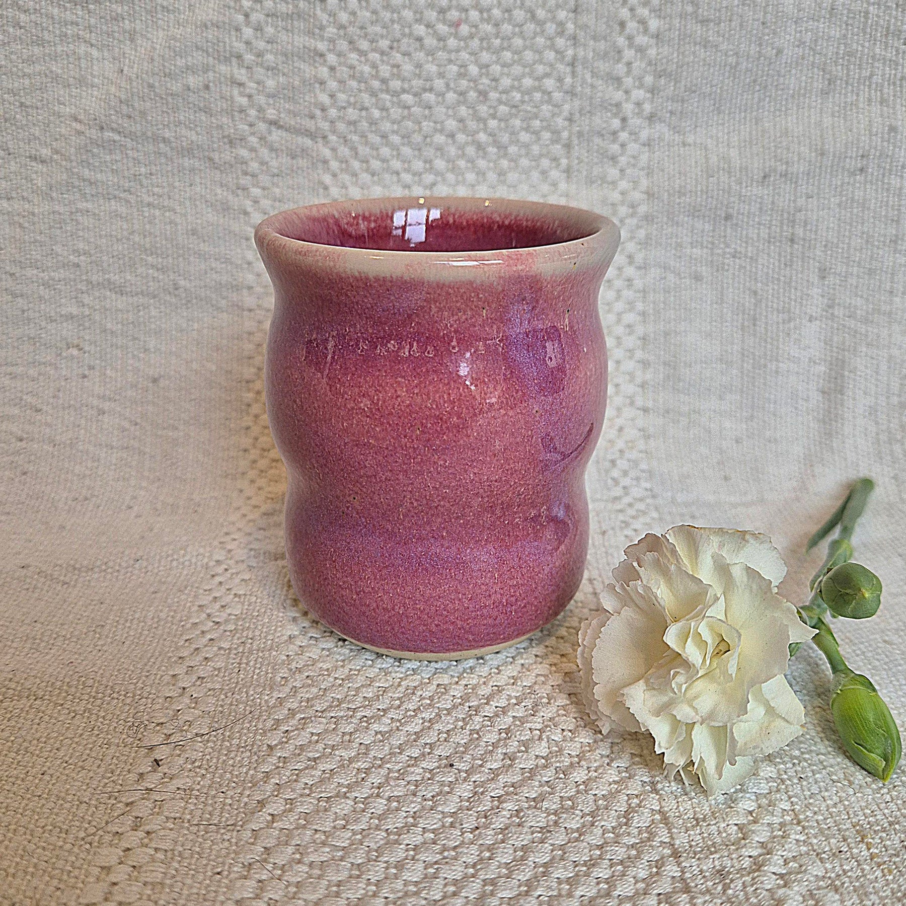 Crimson Sky Rounded Bud Vase