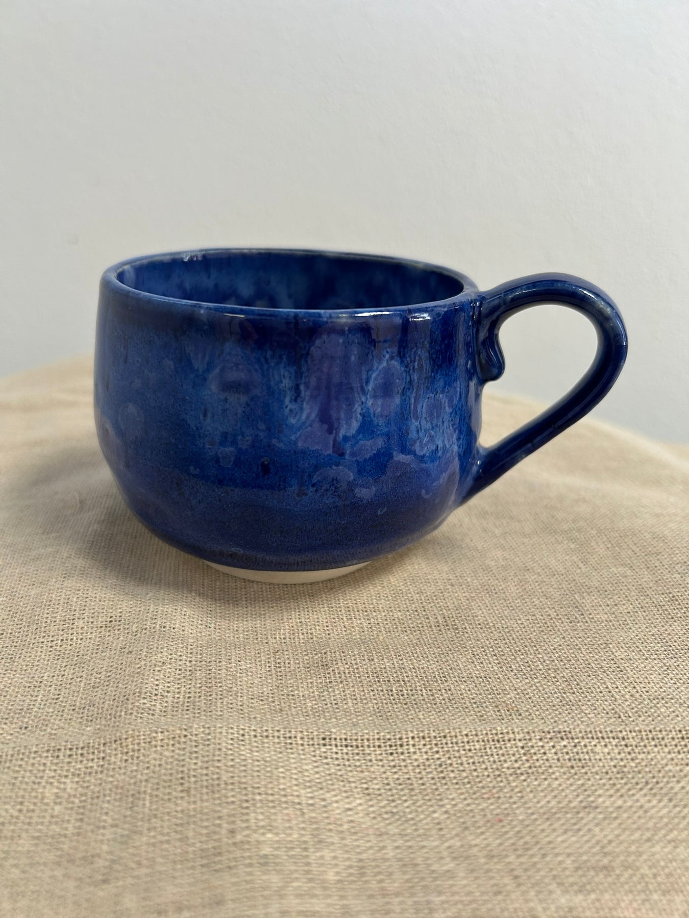 Hand-Thrown Cobalt Blue Ceramic Mug