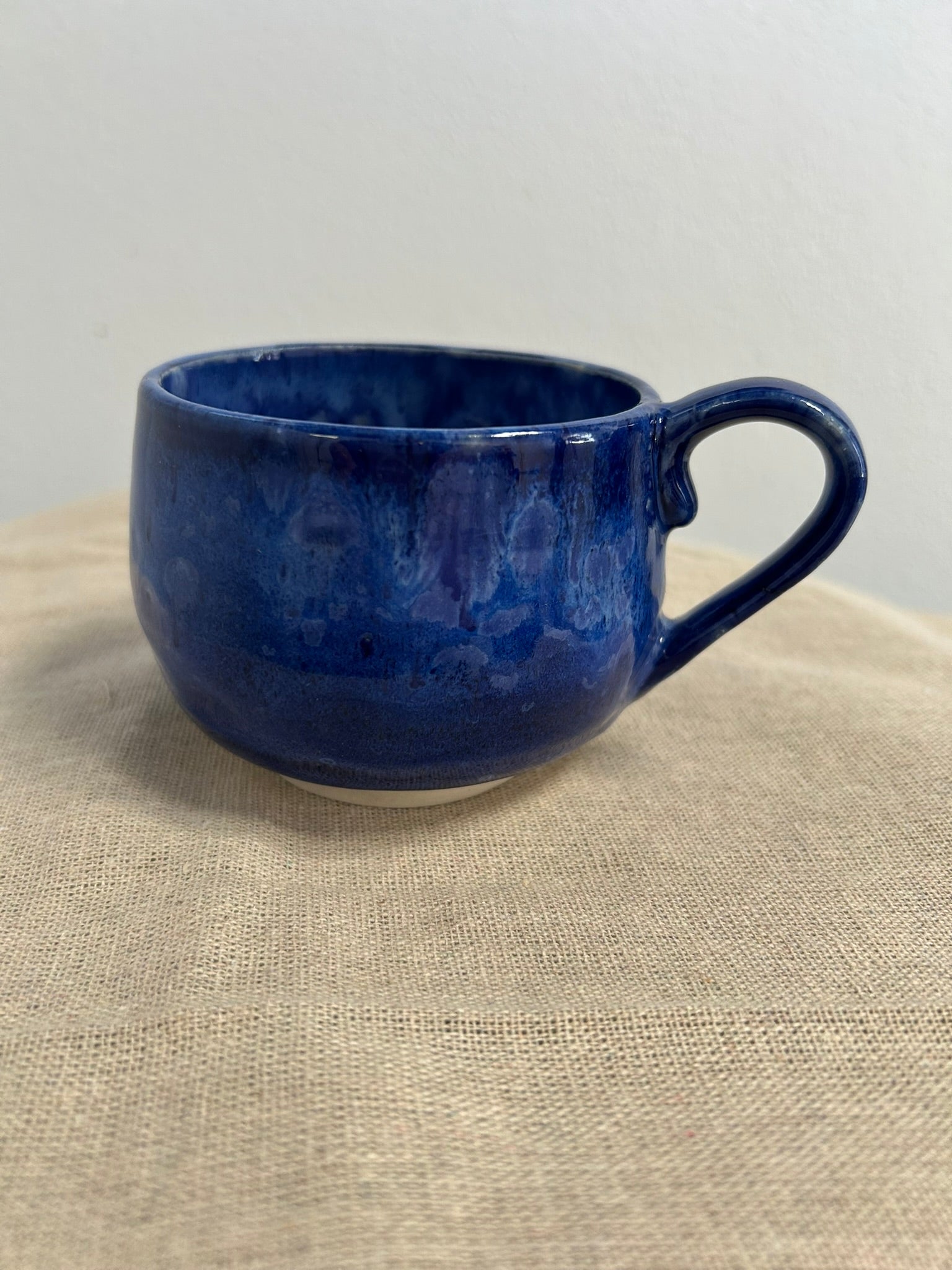 Hand-Thrown Cobalt Blue Ceramic Mug