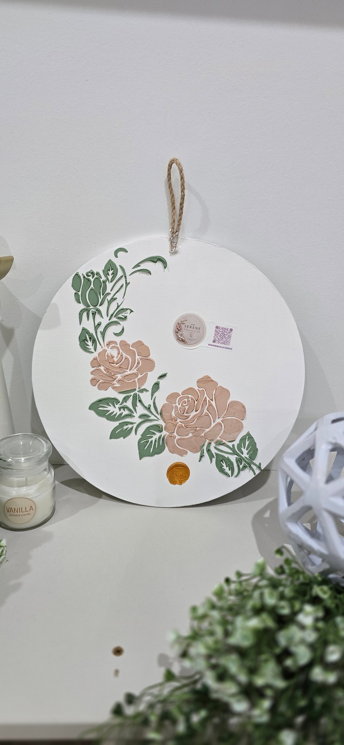 Handcrafted Original Floral Sculpture Painting "Peony Hues"