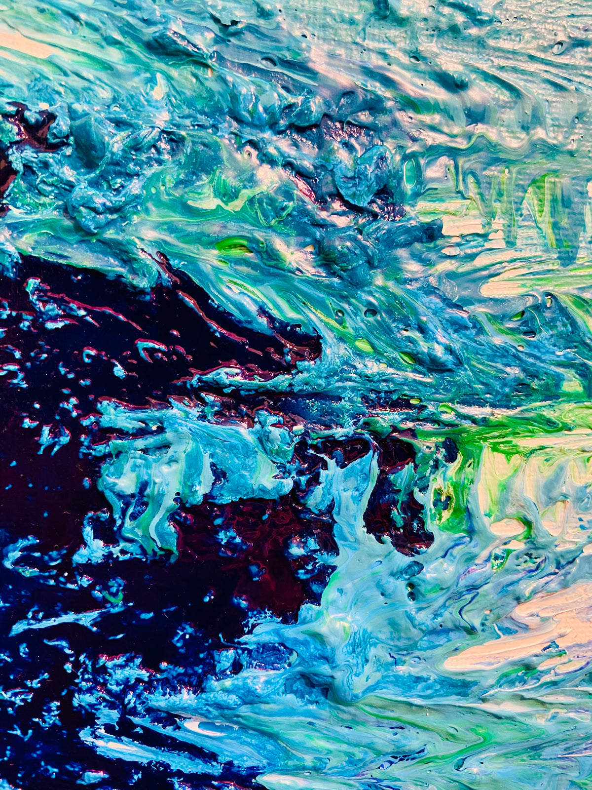 Island Reef ORIGINAL CANVAS PAINTING 25.4x25.4x3.5cm  by Margo Humphries
