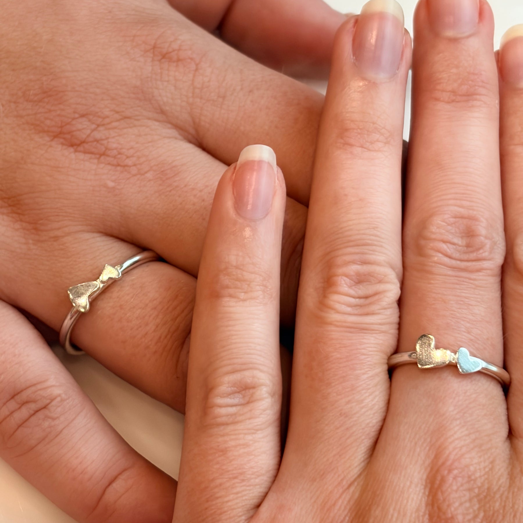 Two Hearts Ring Sterling Silver