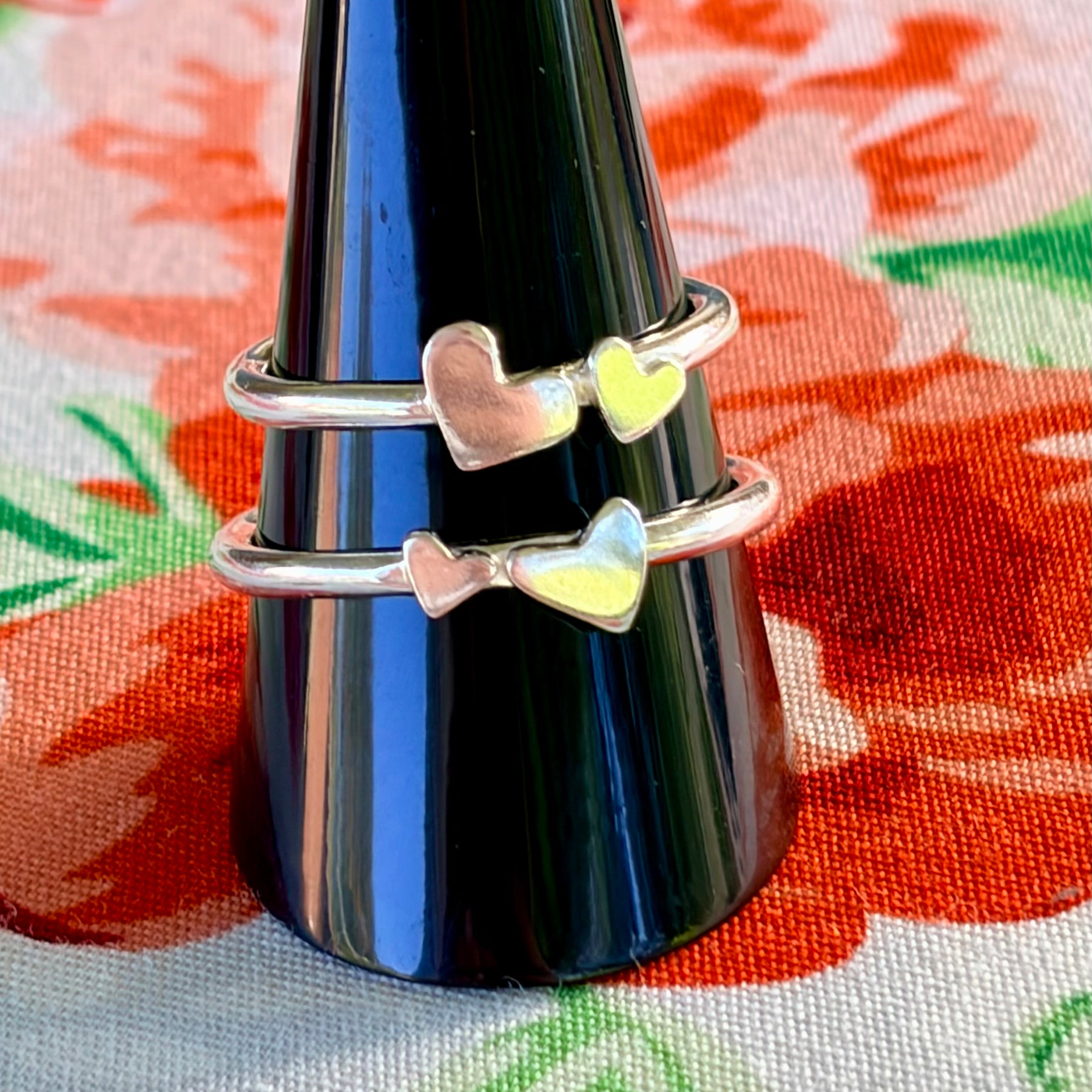 Two Hearts Ring Sterling Silver