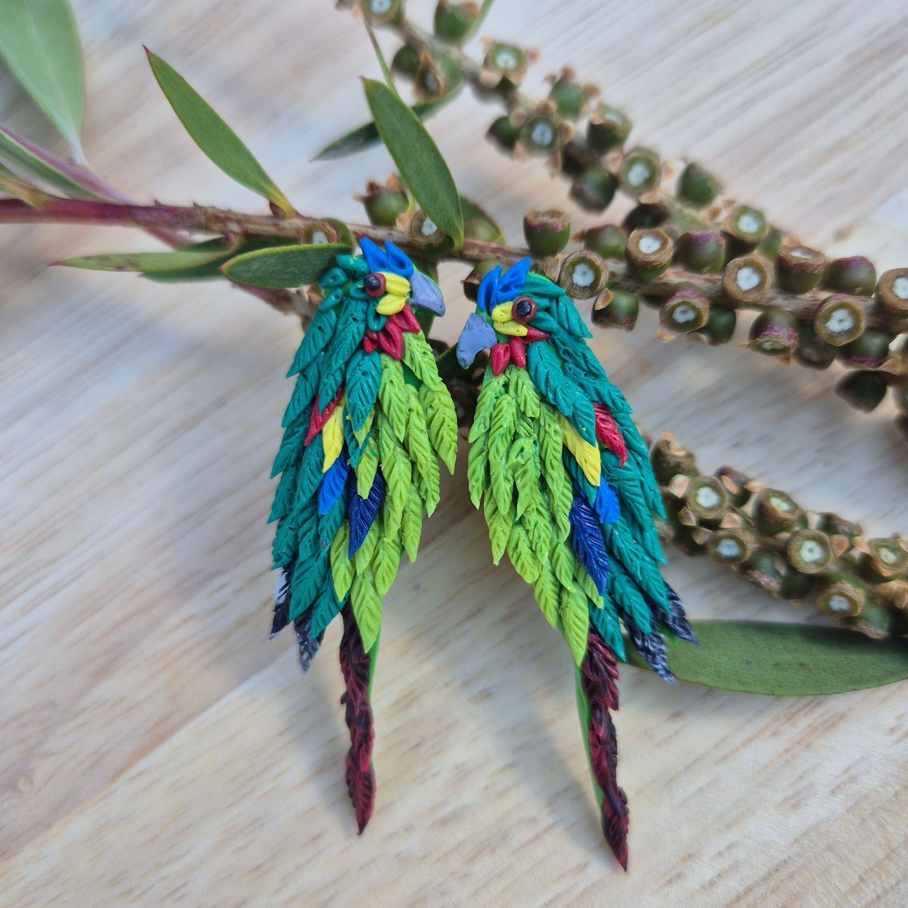 Swift Parrot Studs