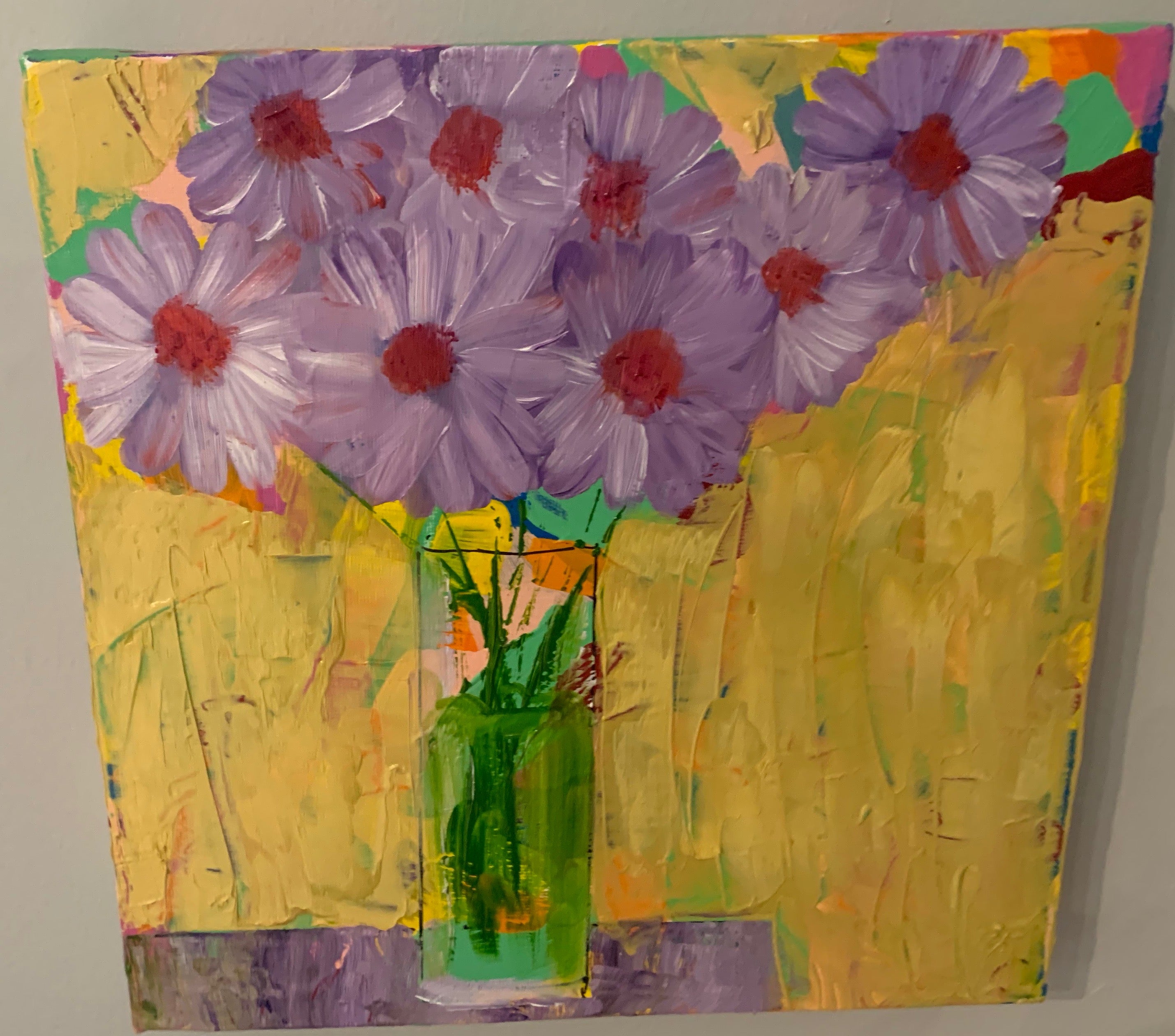 Purple Daisies Original Wall Art