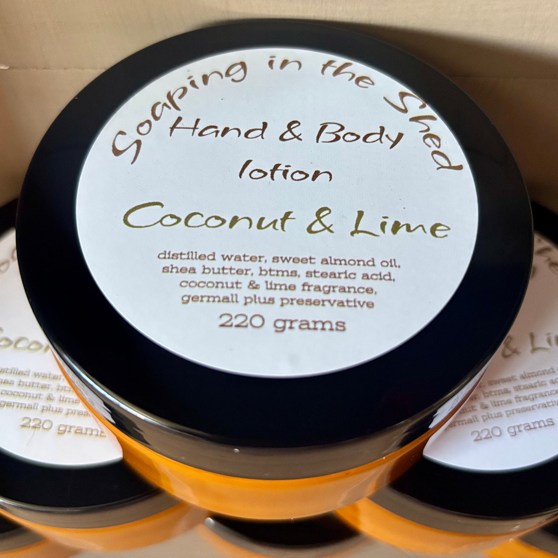 Hand & Body Lotion with Coconut & Lime fragrance.