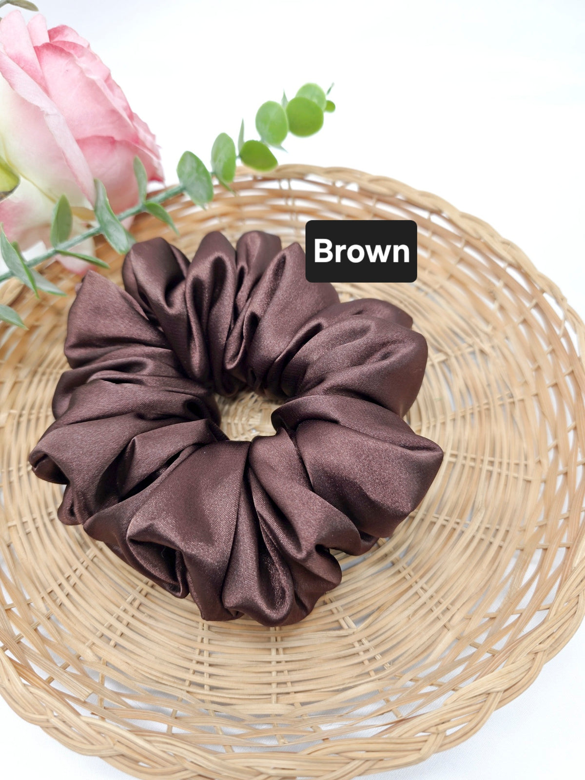 Extra Large Satin Scrunchies, Ponytail holder, Oversized Hair ties