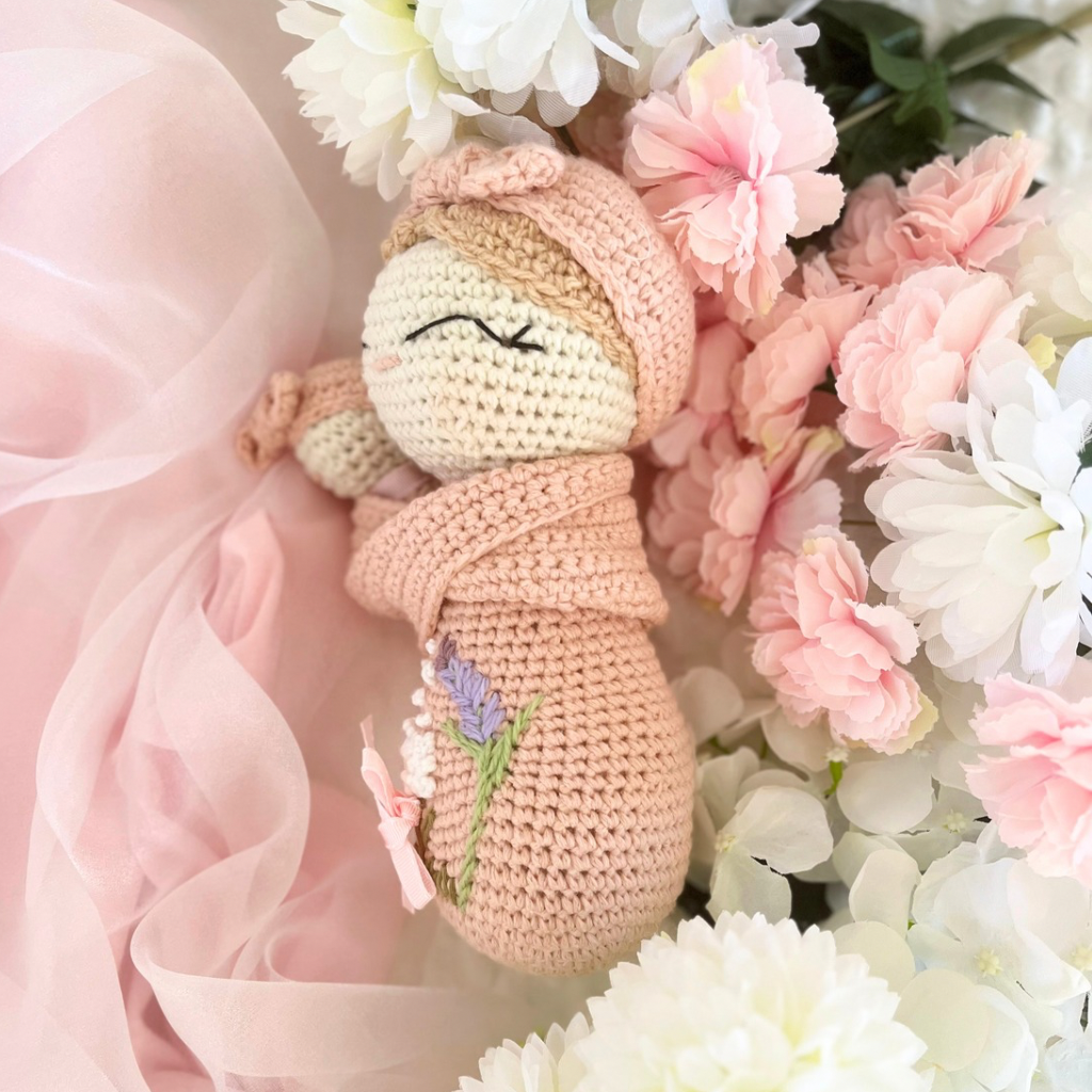 Crochet Mumma Lily And Baby Soft Dolls - Crochet Mother And Baby Dolls