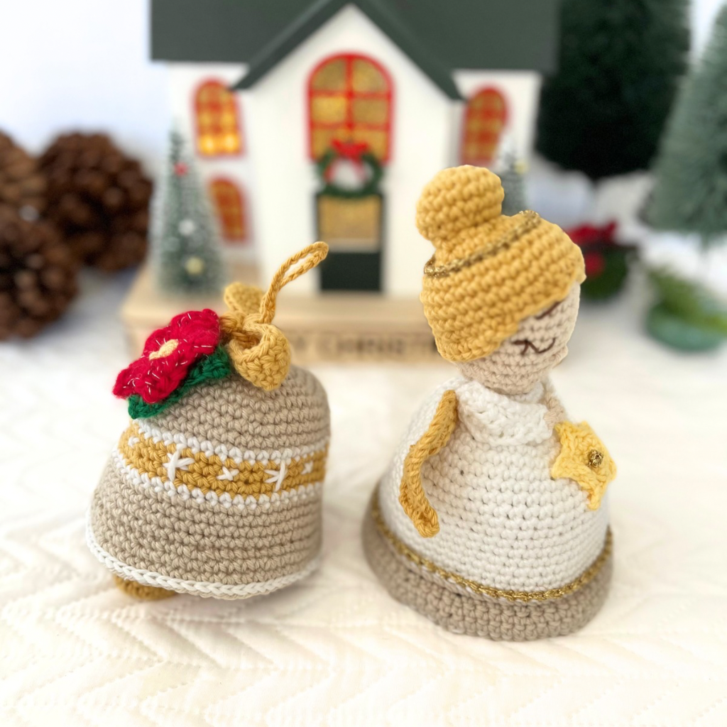 Crochet Reversible Christmas Angel Christmas Bell,Christmas Decoration