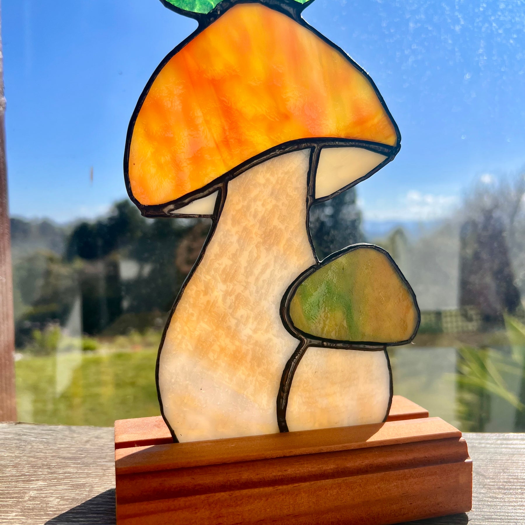 Stained glass mushrooms