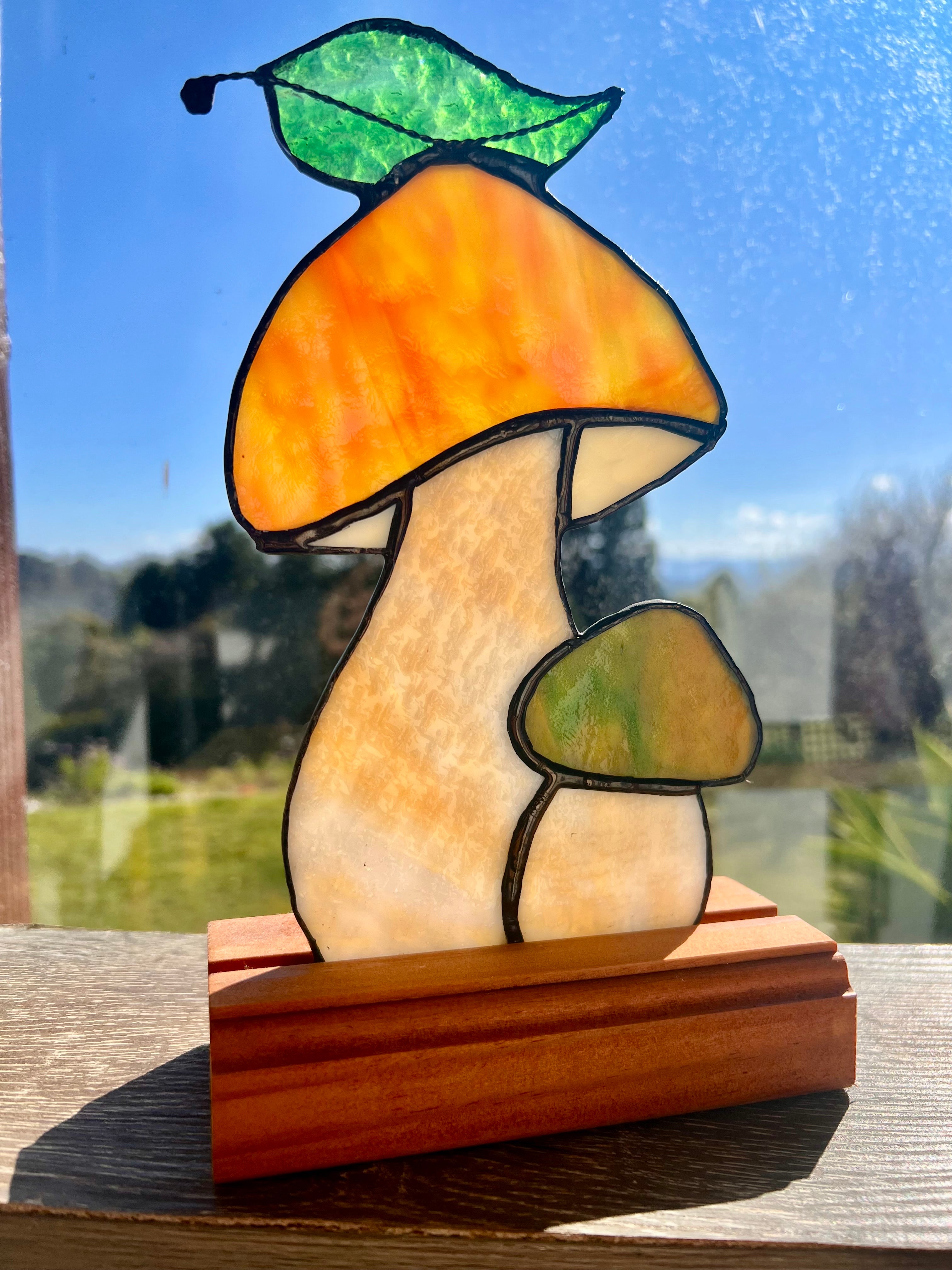 Stained glass mushrooms