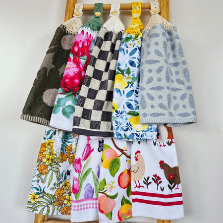 Kitchen Hand Towel | Hanging | Cotton | SINGLE LAYER | 9 Styles - 1-9