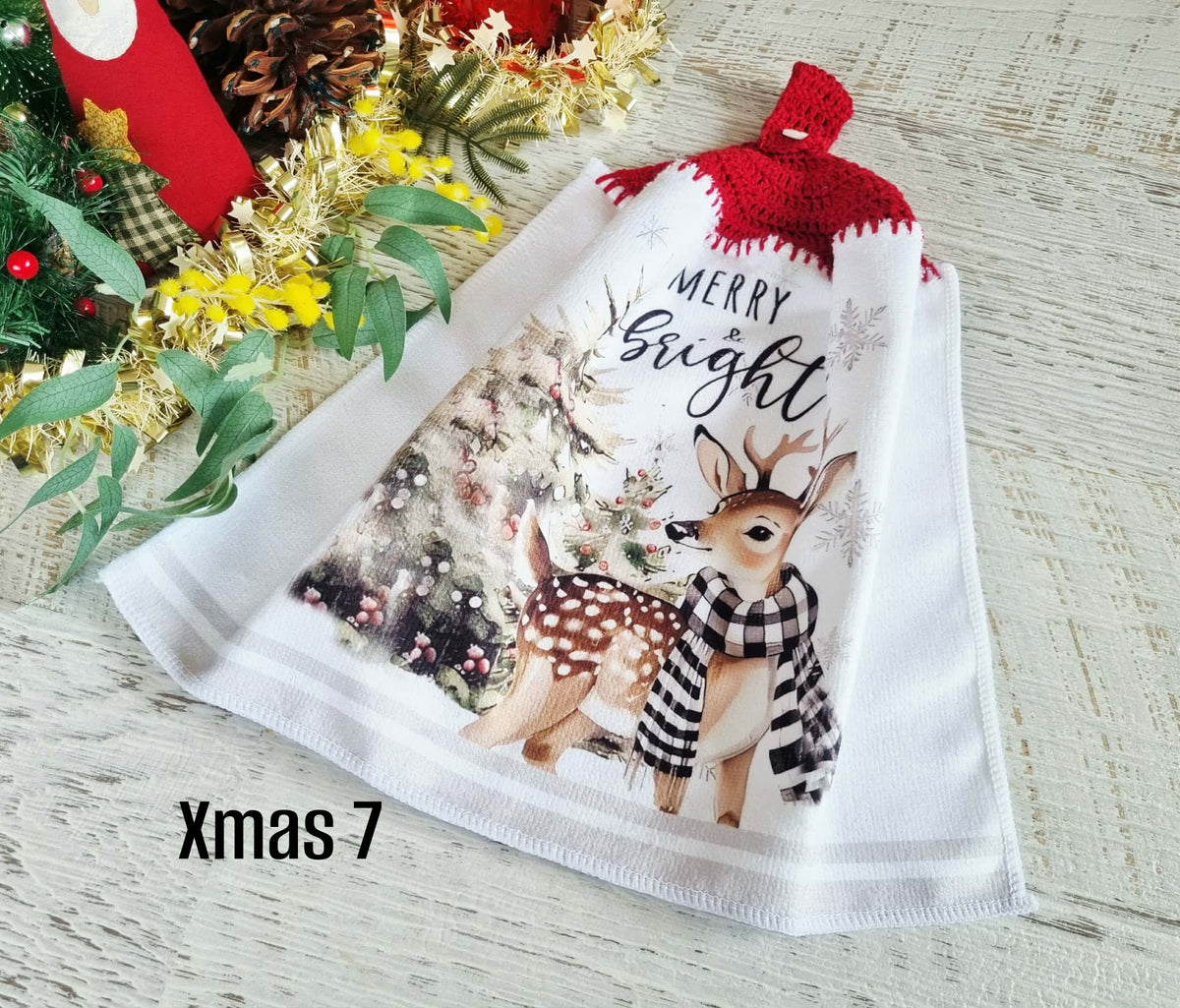 Kitchen Hand Towel | Christmas | Hanging | SINGLE LAYER - 9 Styles