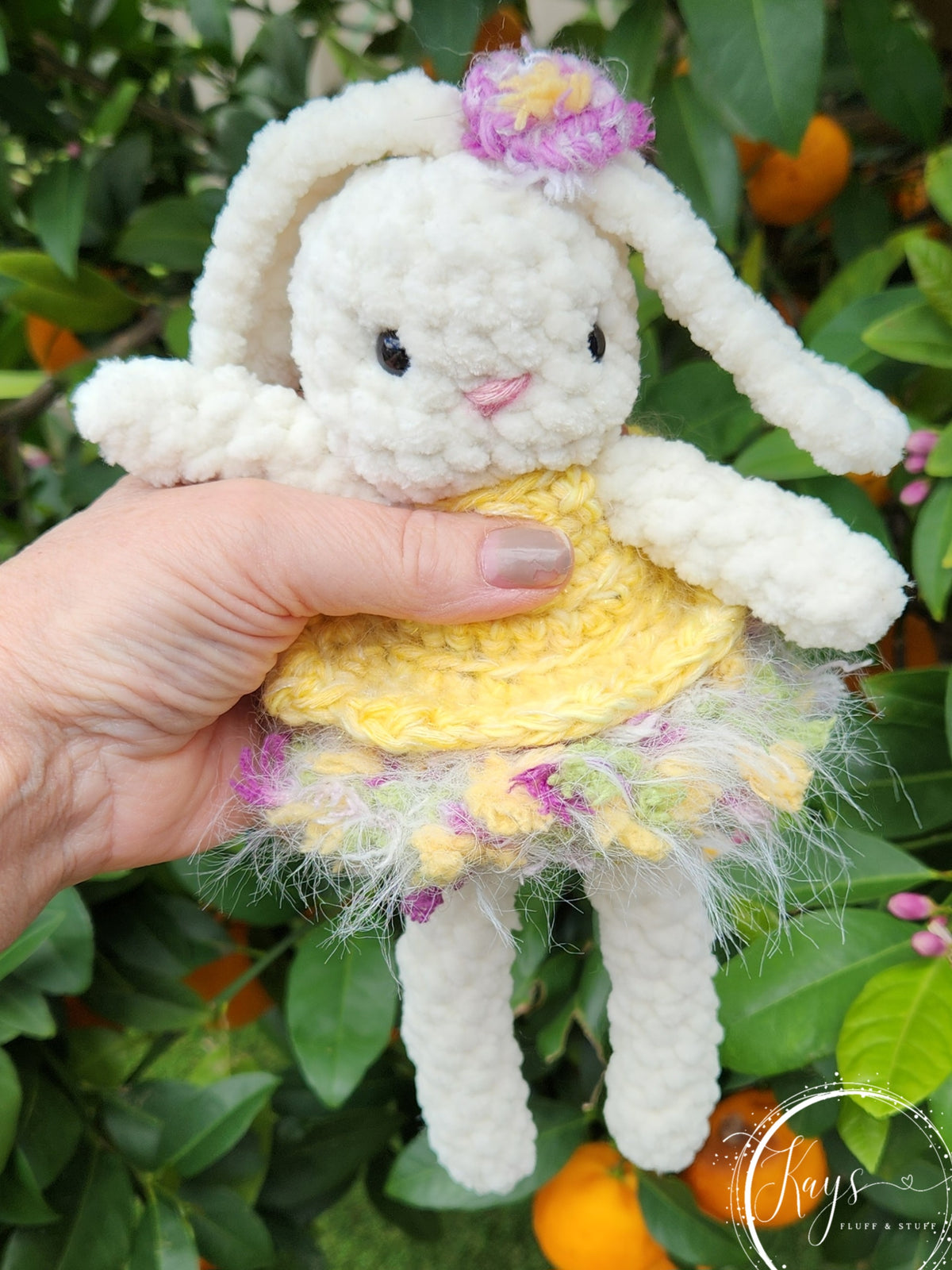 Handmade Plush Bunny with Removable Clothes
