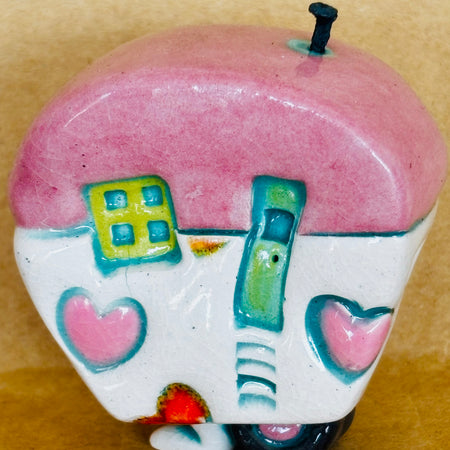Small Retro Collectable Ceramic Caravan 8