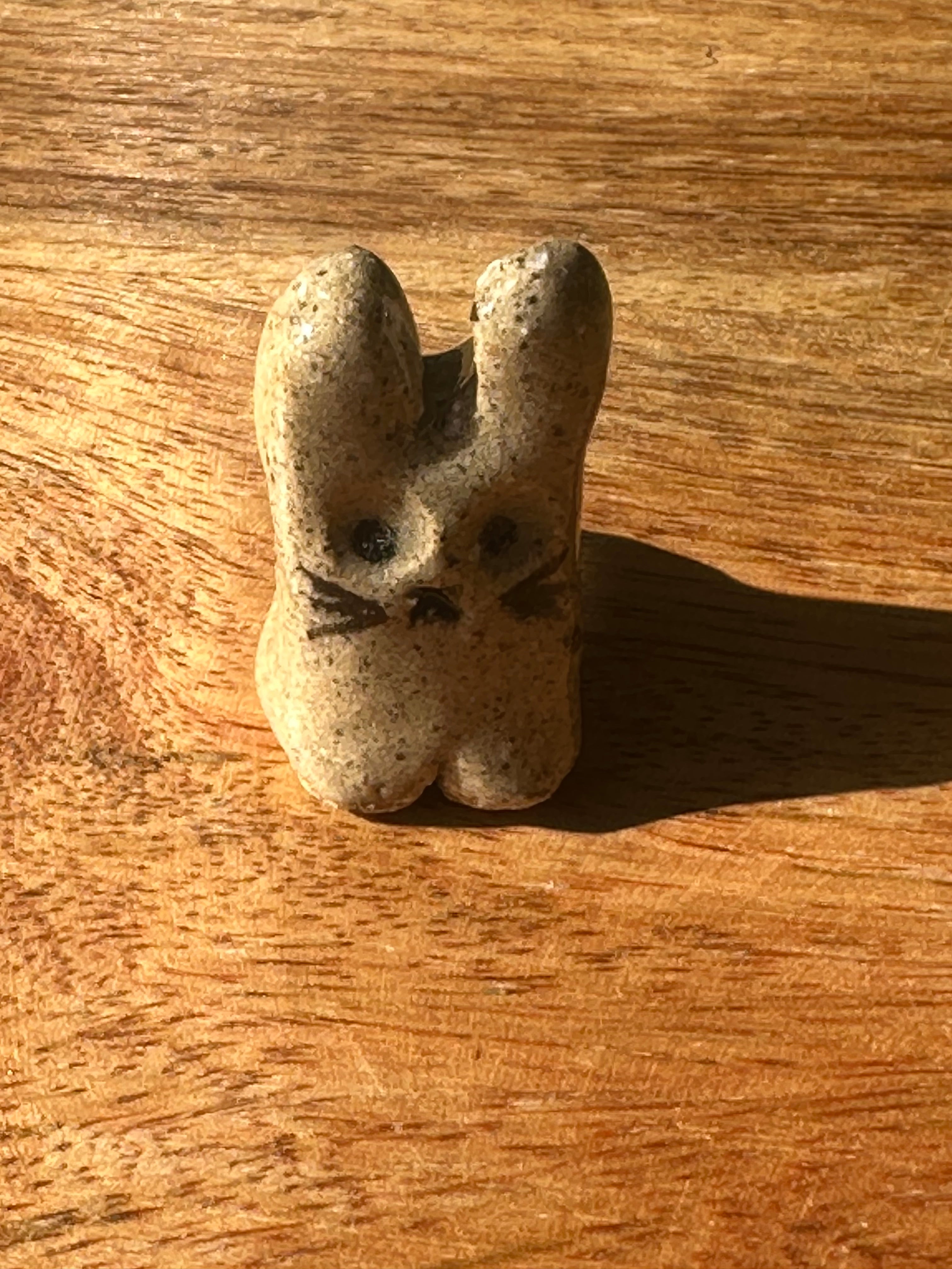 Cross Bunny | Handmade Ceramic Rabbit ! Pocket Colletable