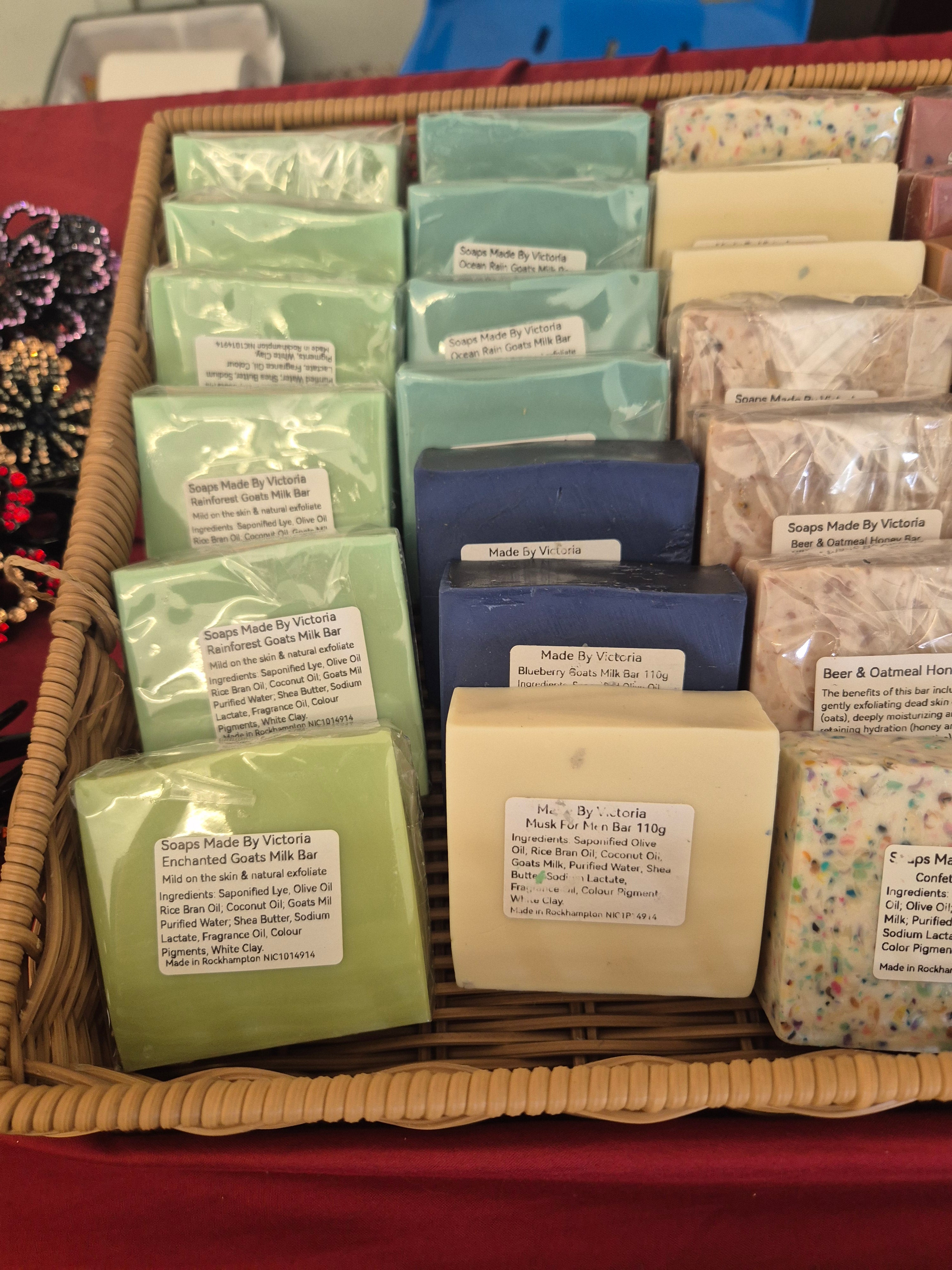 8 x All Natural Handmade Goats Milk Soap Bars