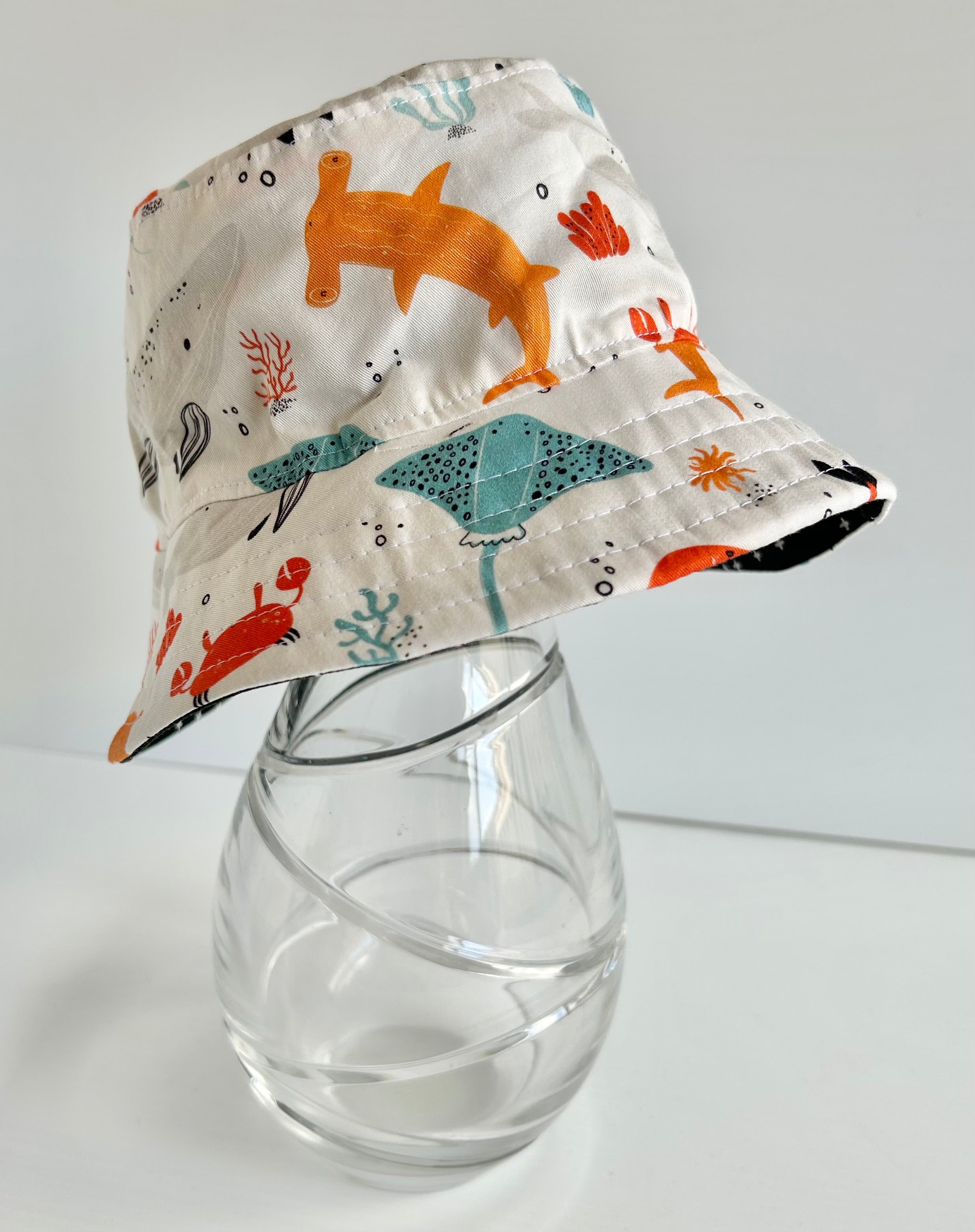 Ready to post- Small size regular brim hats with chin strap- reduced price