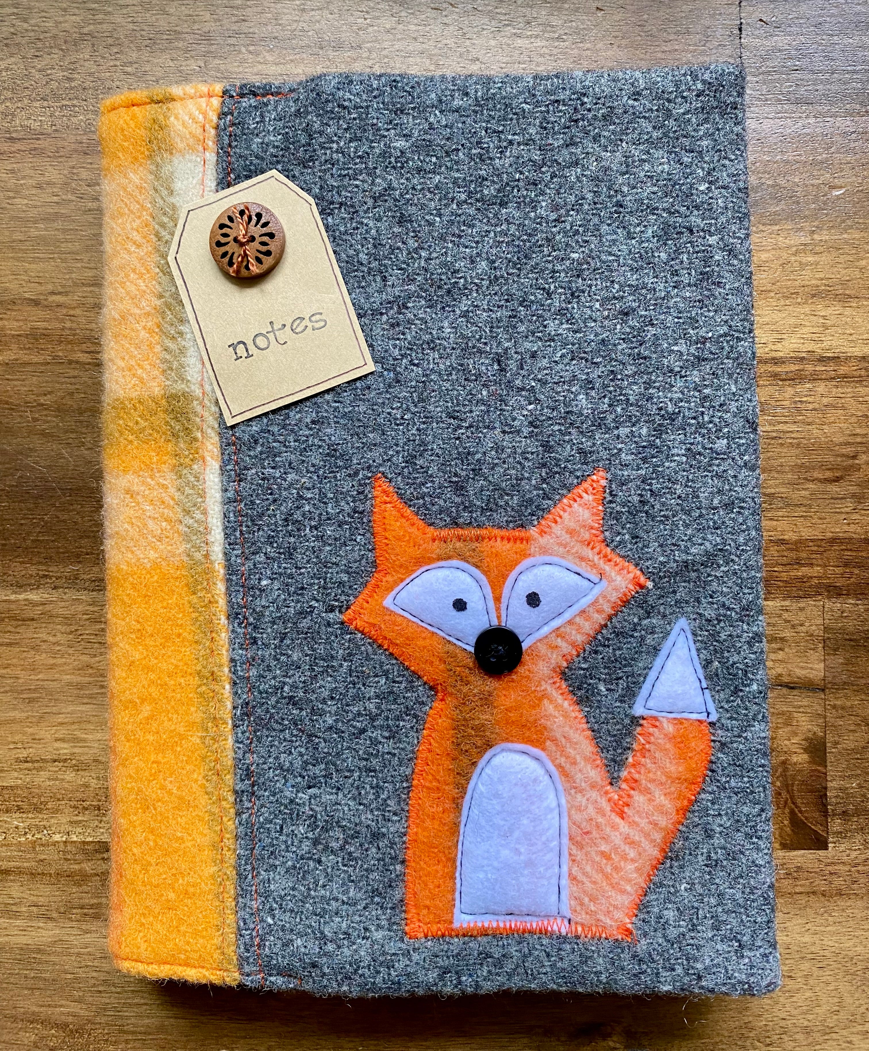 A5 Upcycled Notebook Fox