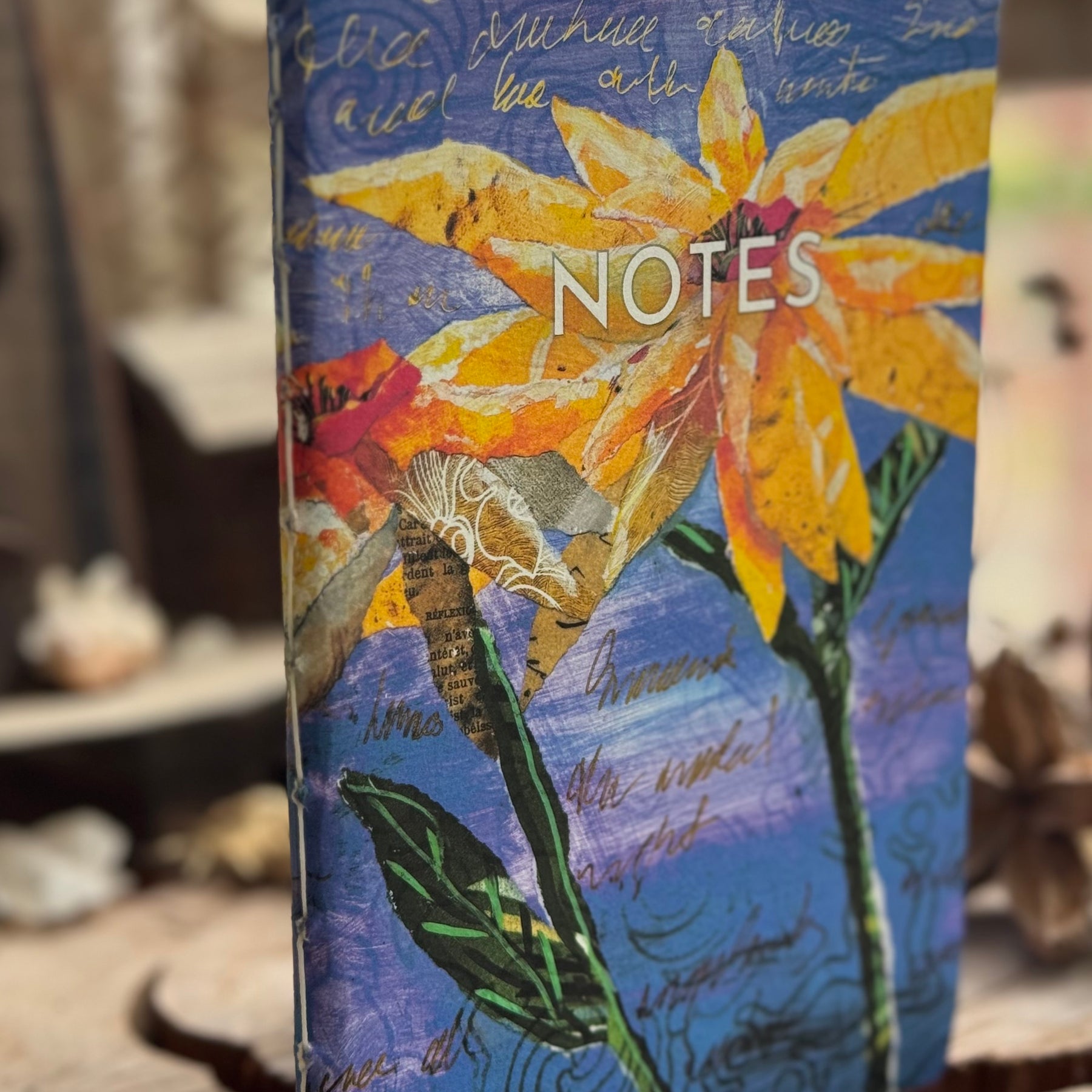 Art in the Canefields A5 Handbound Notebook - Sunflower