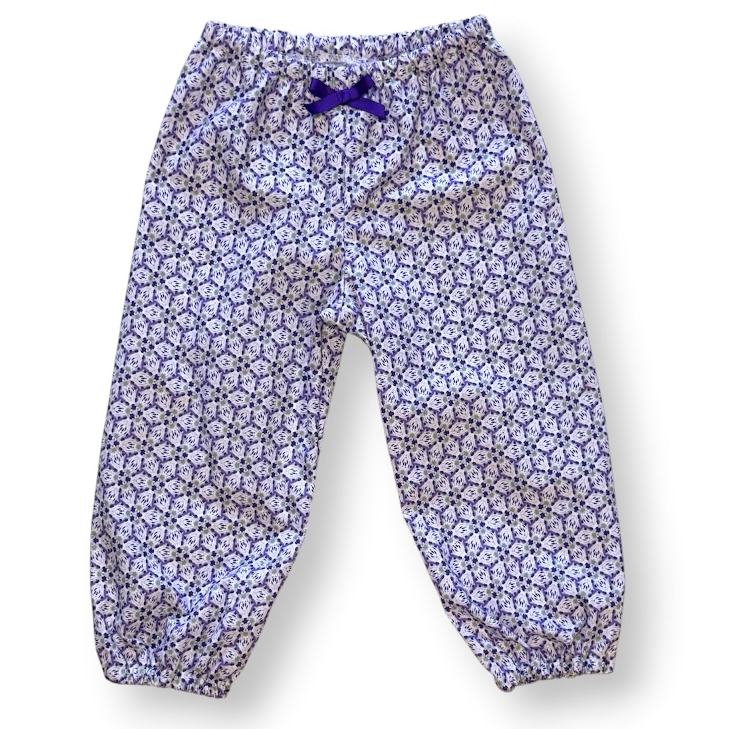 Girls Printed Cotton Harem Pull on Pants