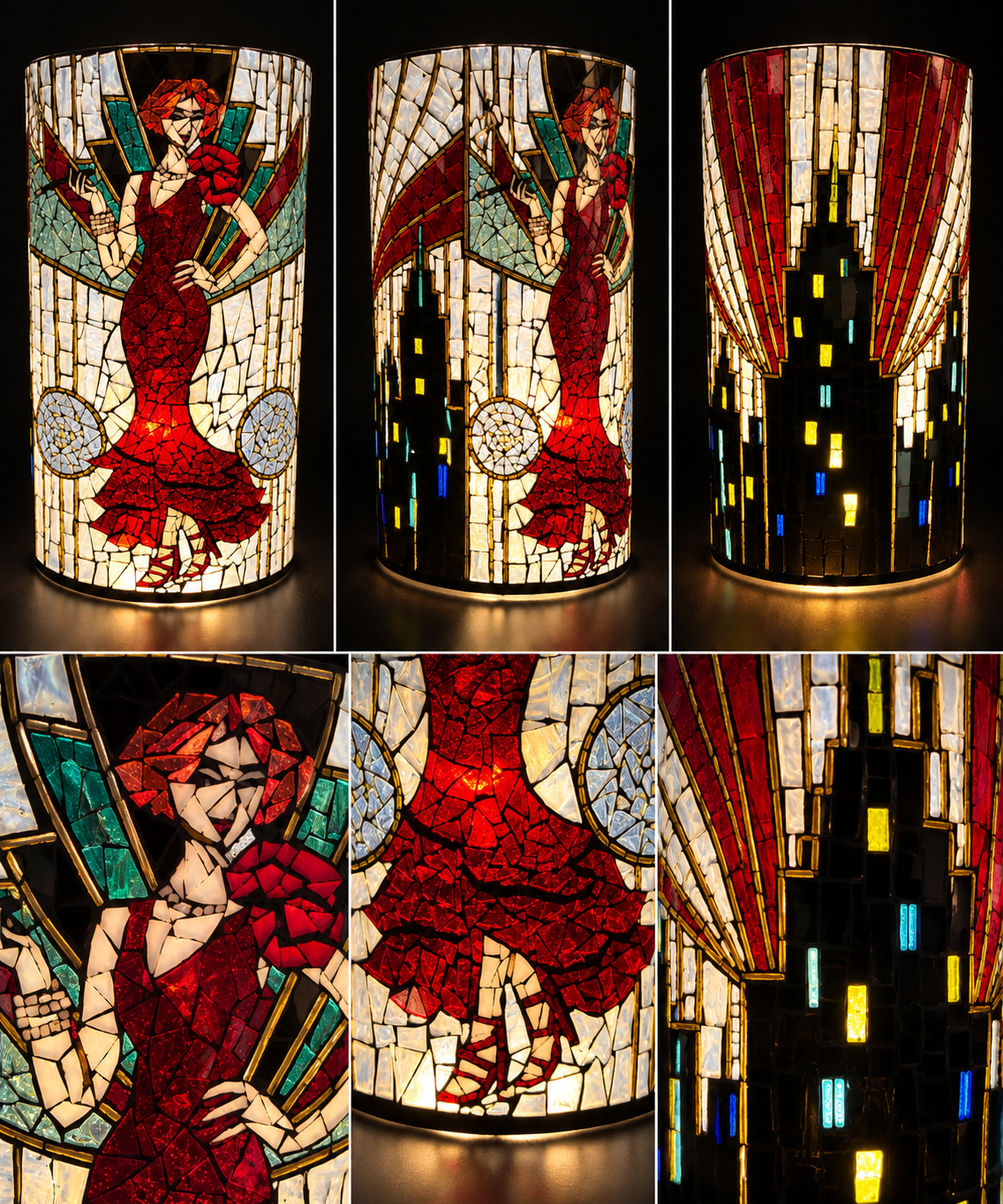 Custom Handmade Stained Glass Mosaic Votive
