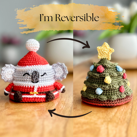 Pre-Order | Reversible Koala & Christmas Tree | Australian Cotton | crochet
