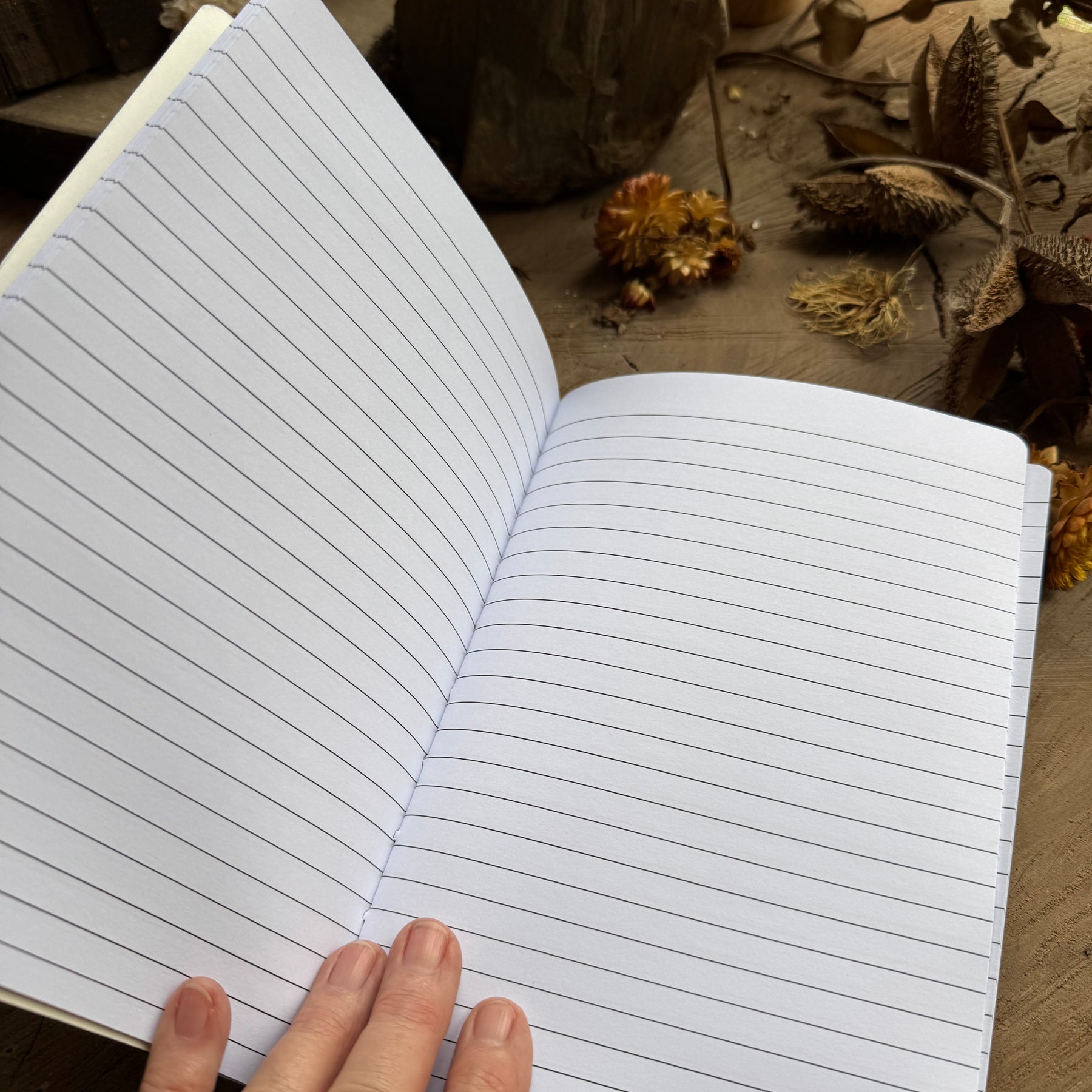 Art in the Canefields A5 Handbound Notebook - Sunflower