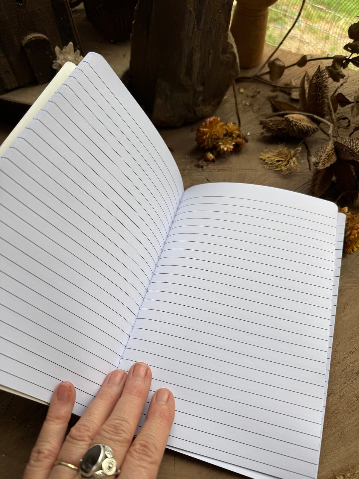 Art in the Canefields A5 Handbound Notebook - Sunflower