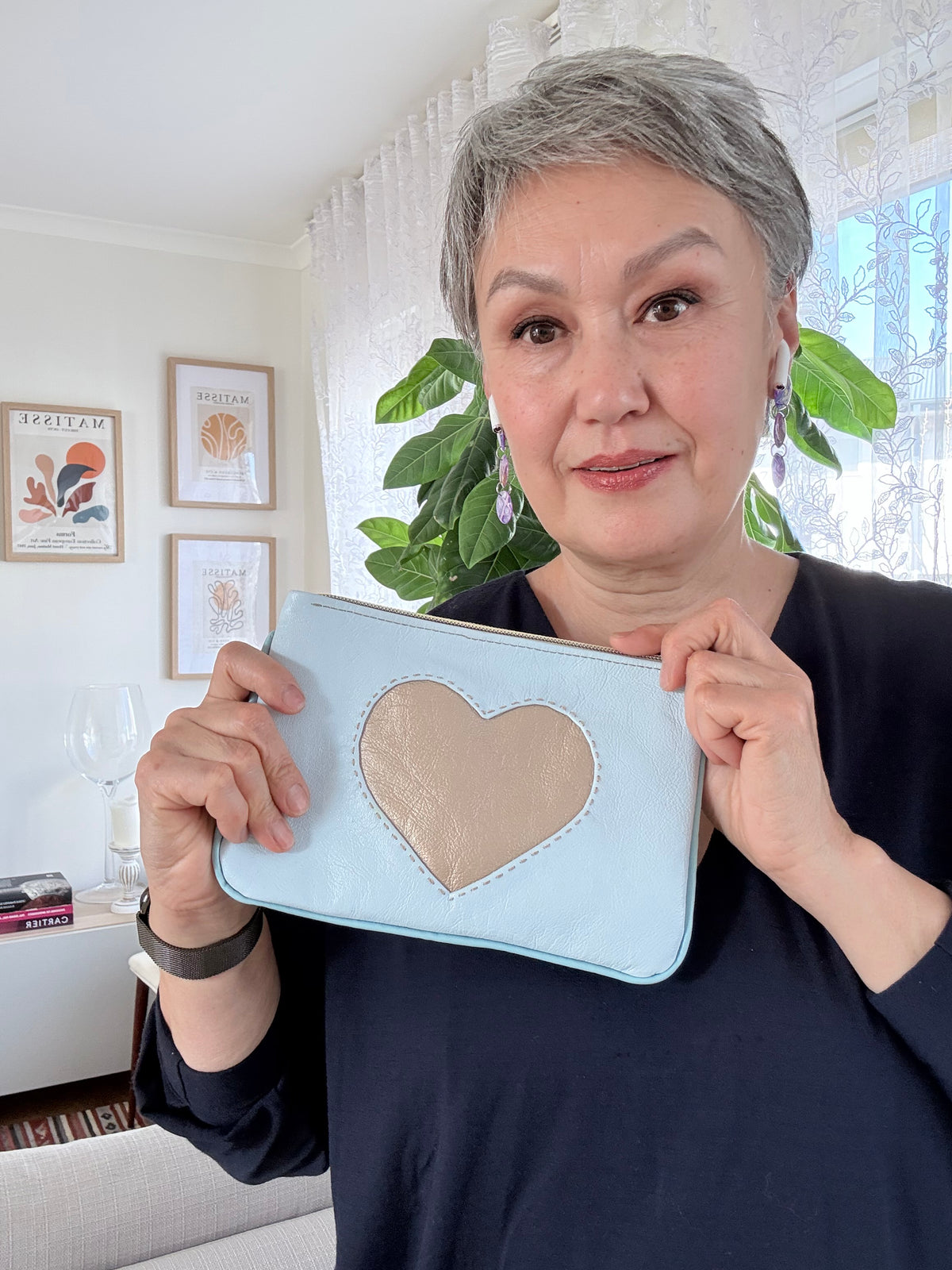 Luxury Kangaroo Leather pouch / makeup bag