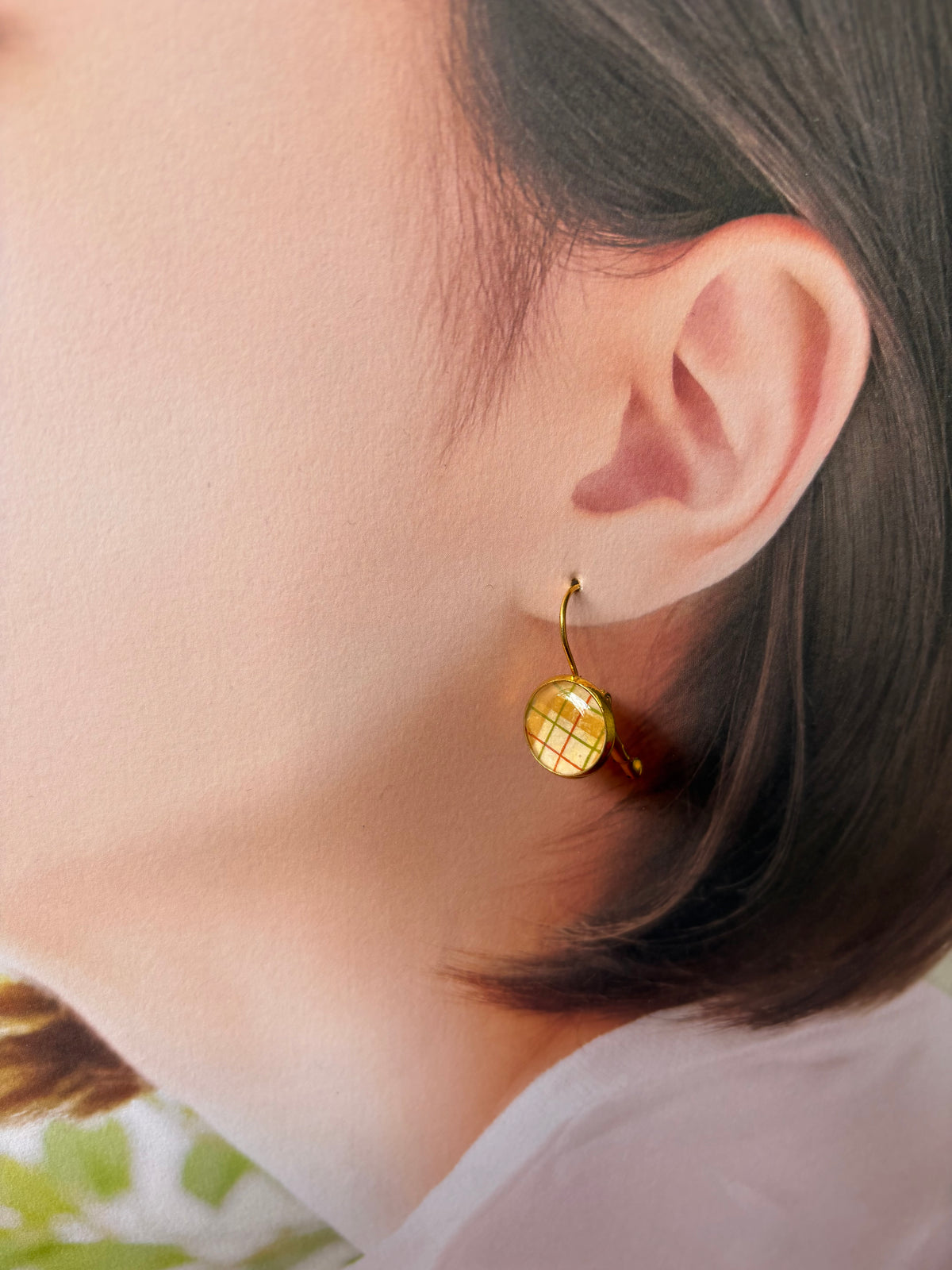 Japanese paper Resin earrings