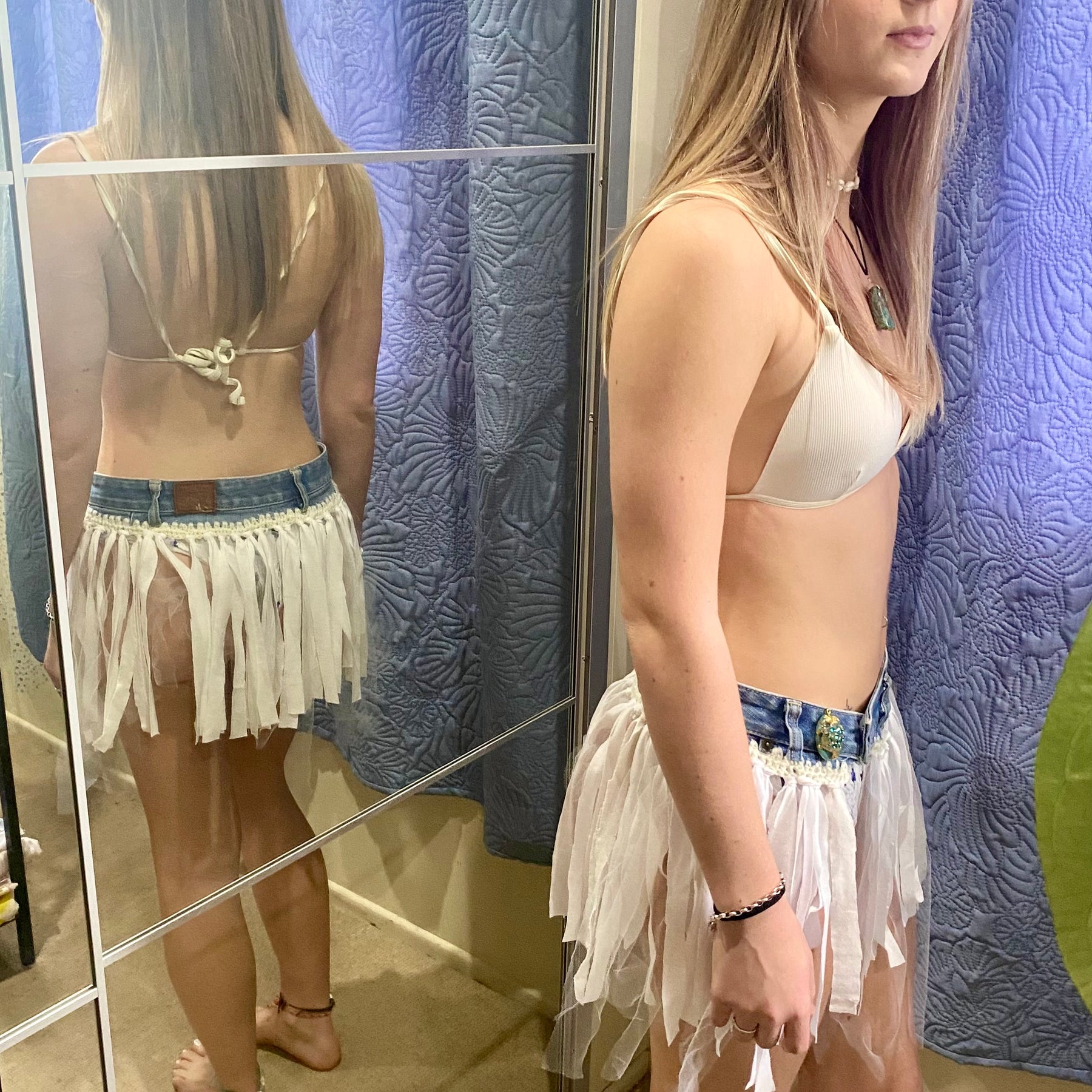 Boho Beach wear bikini skirt ,