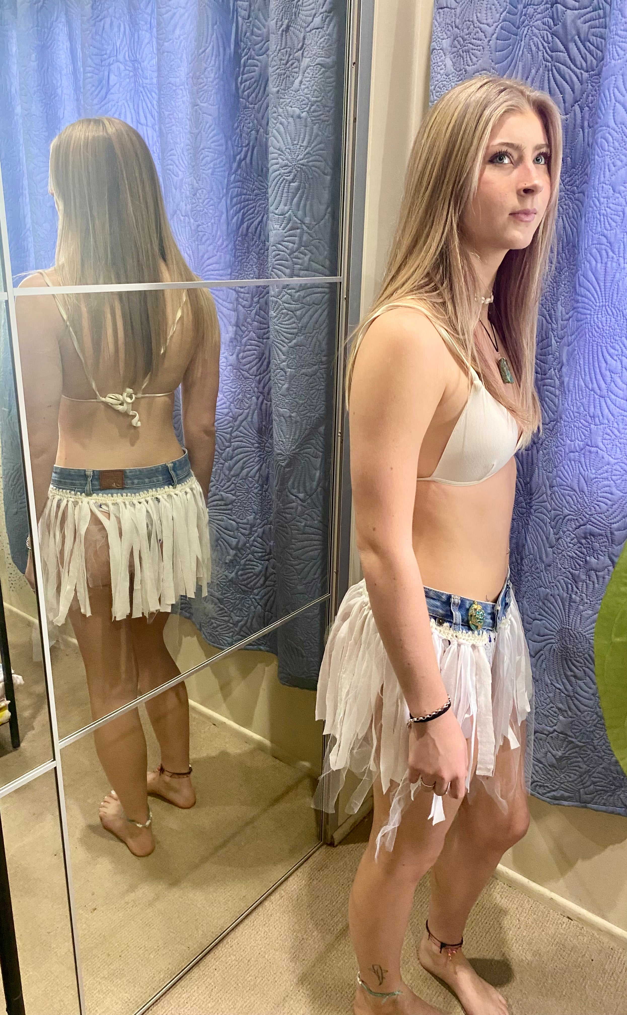 Boho Beach wear bikini skirt ,