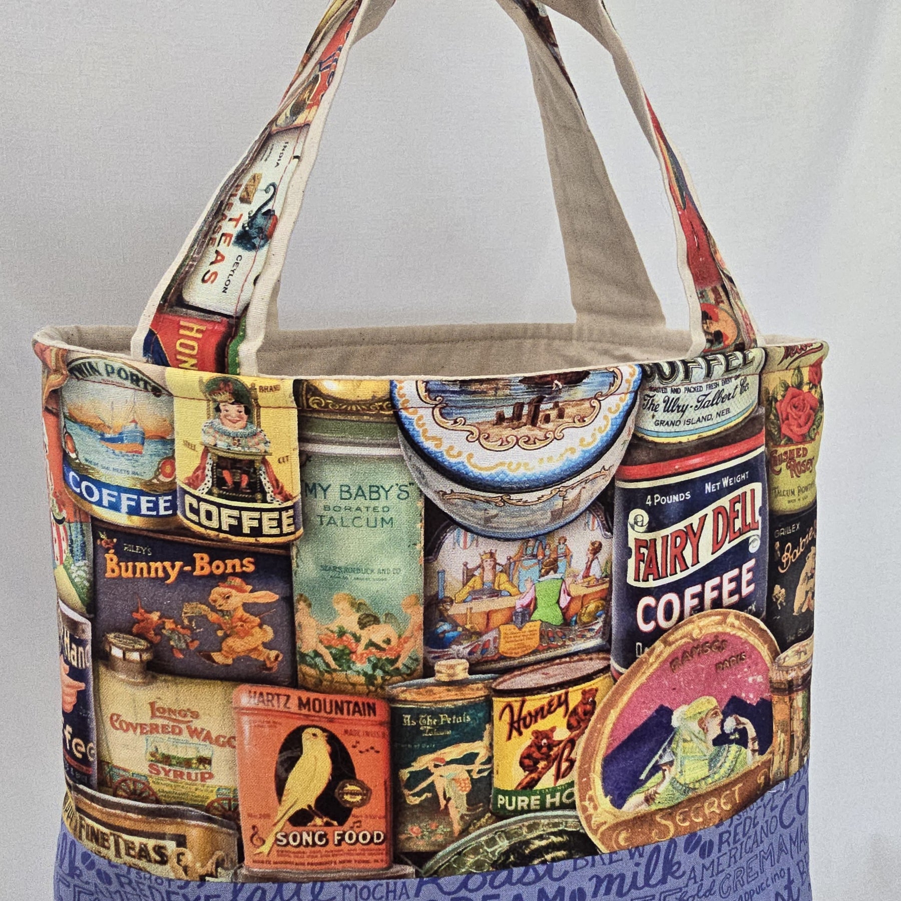 Handmade | Vintage Coffee Tin Print | Handbag