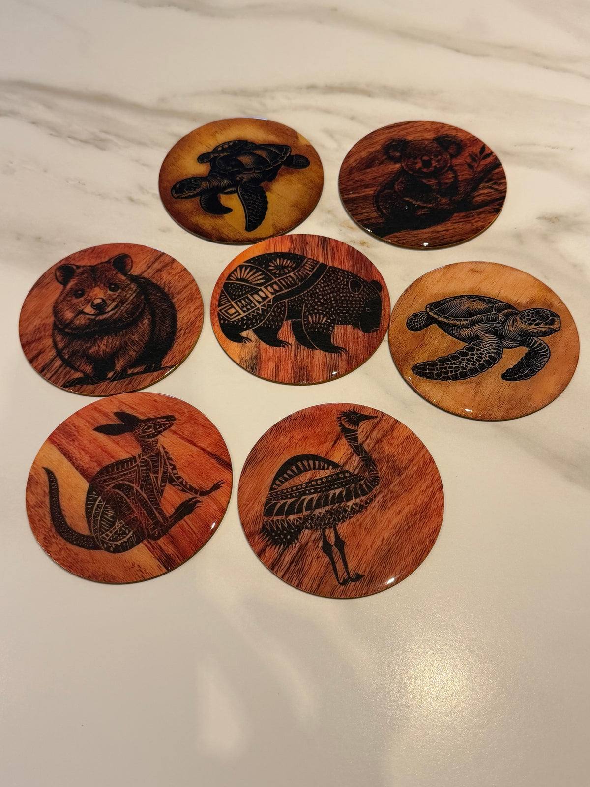 Coasters | Native coasters | wooden coasters | gift ideas | coffee table decor