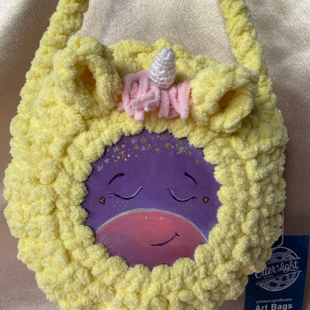 Plush Unicorn Art Bag