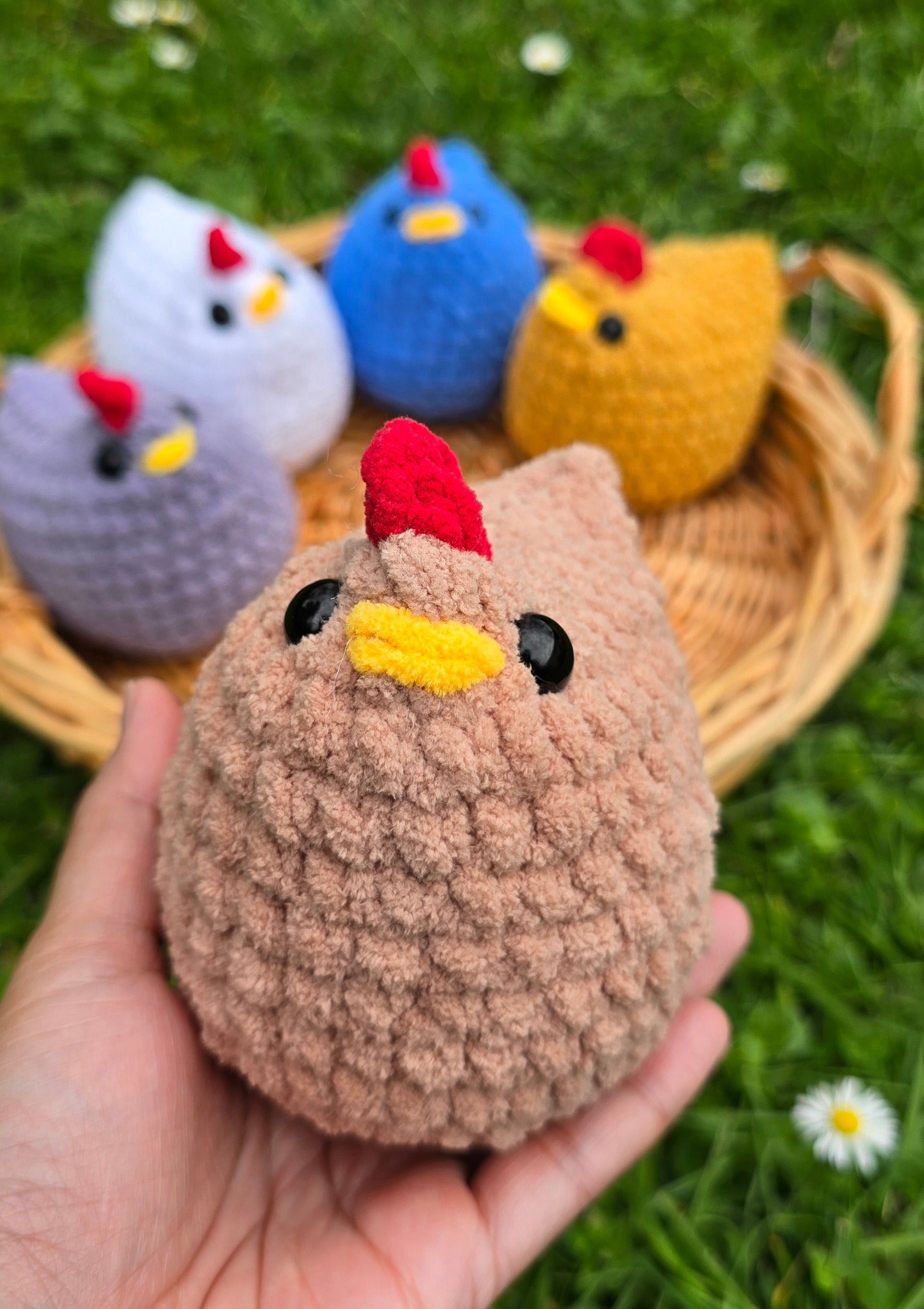 Pixel Farm Chicken Crochet