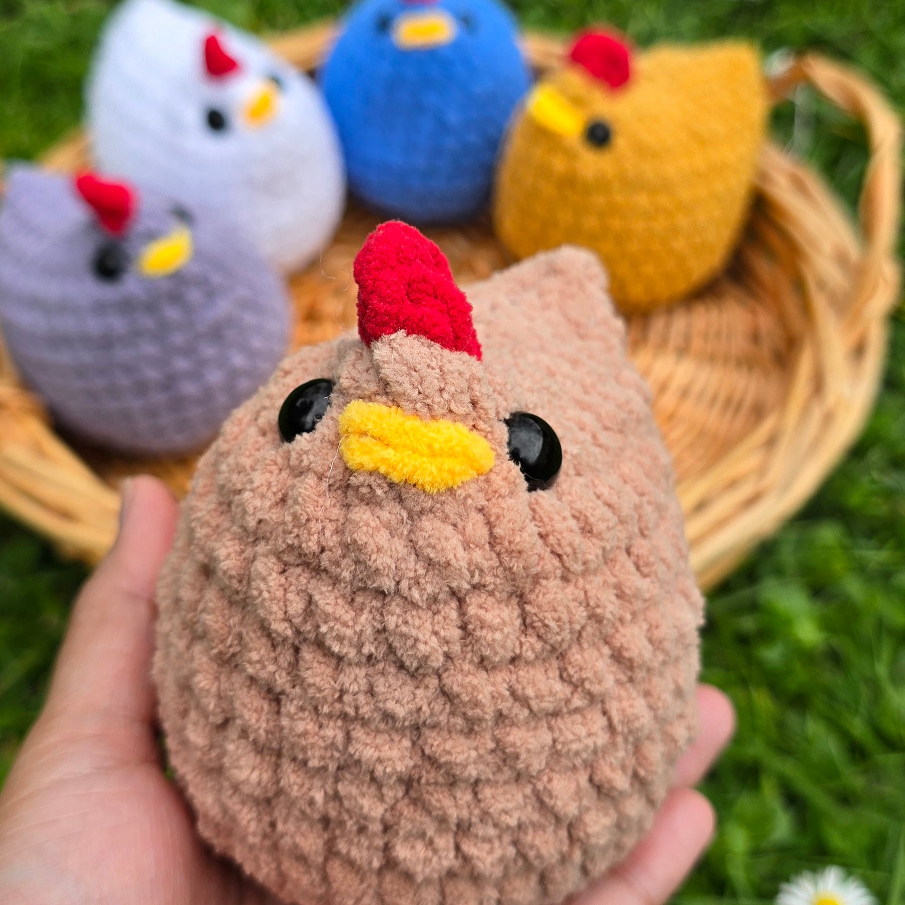 Pixel Farm Chicken Crochet